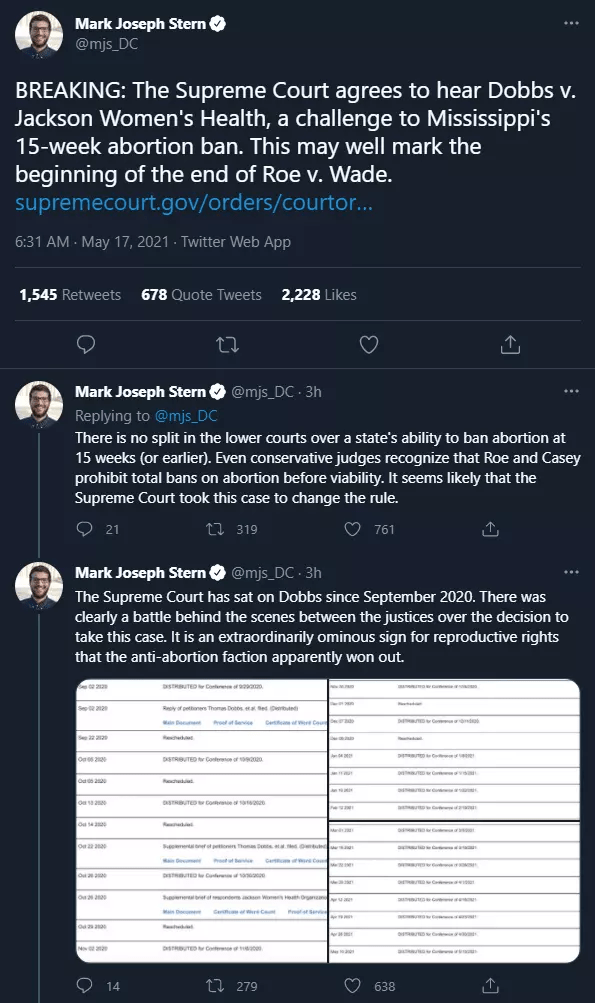 Supreme Court potentially about to overturn Roe v. Wade on