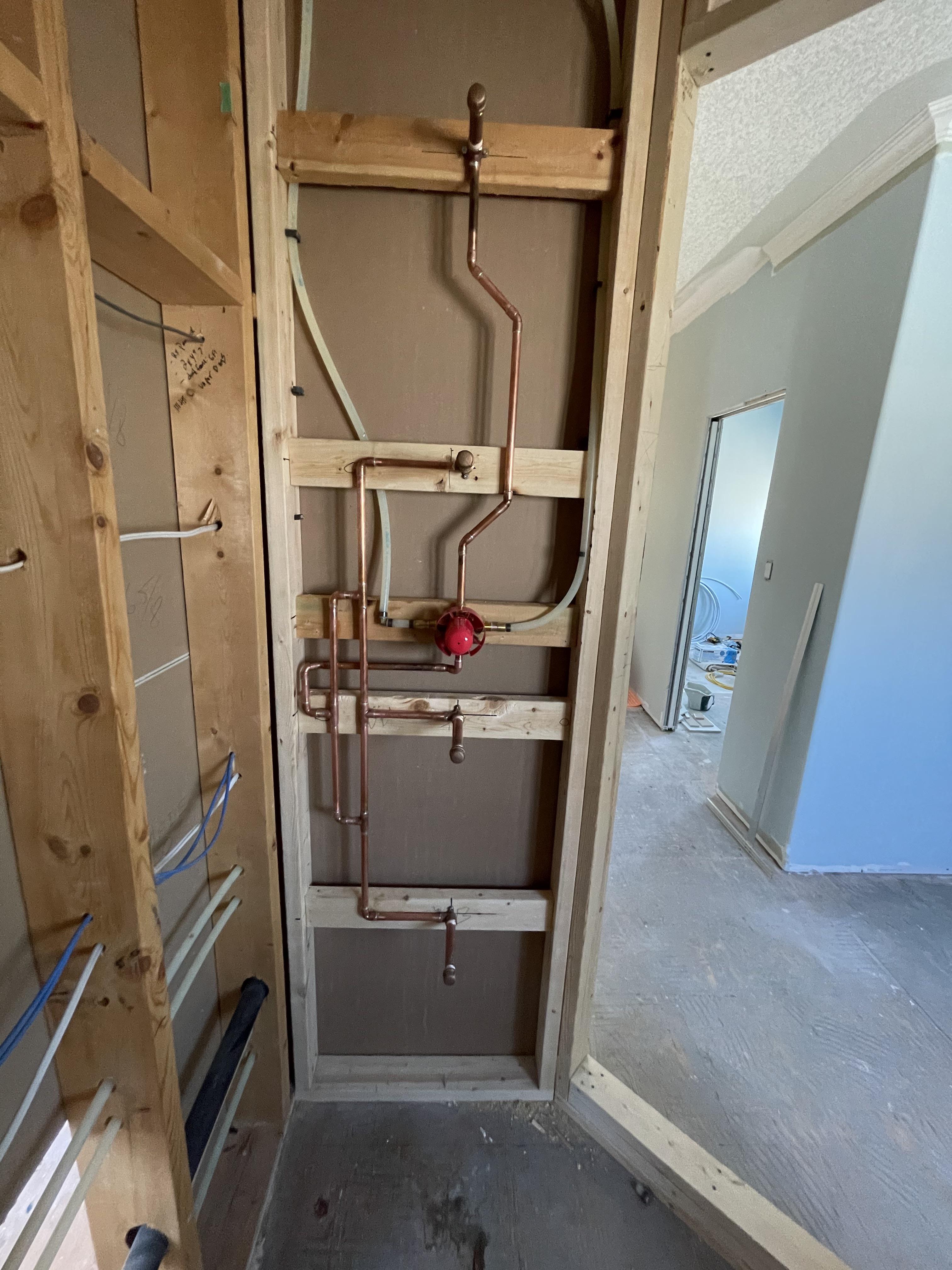 Shower R/I 1 main head and 3 body sprays r/Plumbing