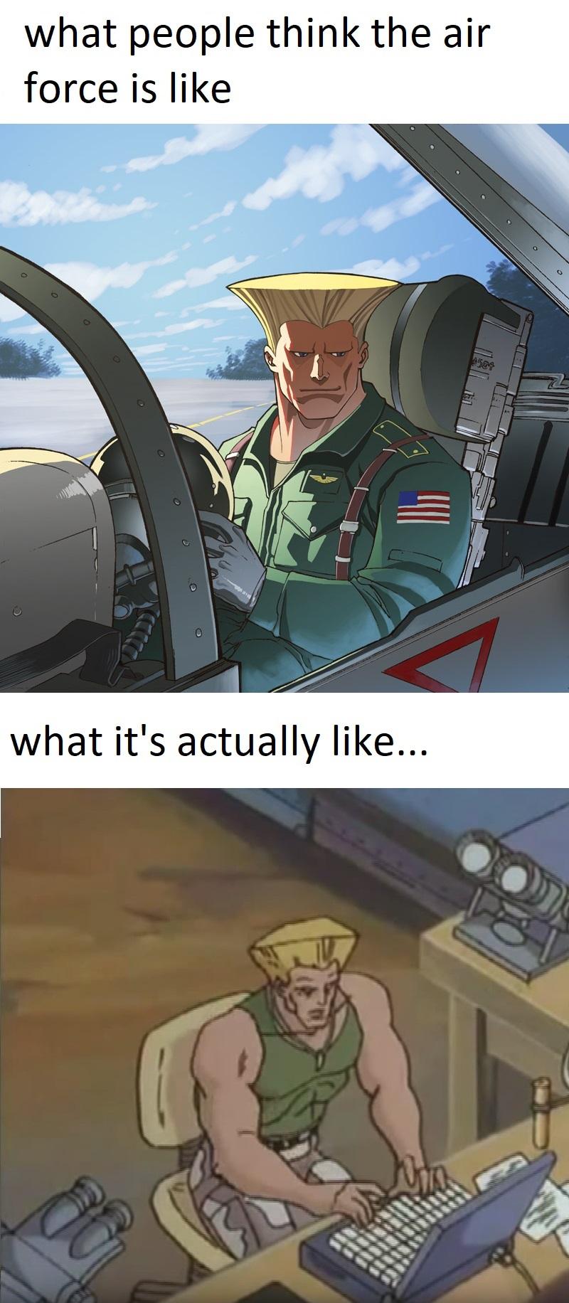 A meme about the air force I made for y'all StreetFighter