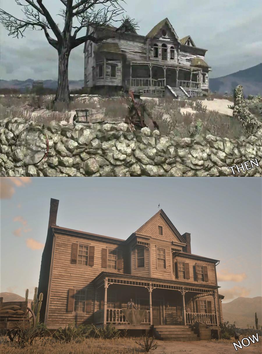Tumbleweed mansion then and now r/reddeadredemption