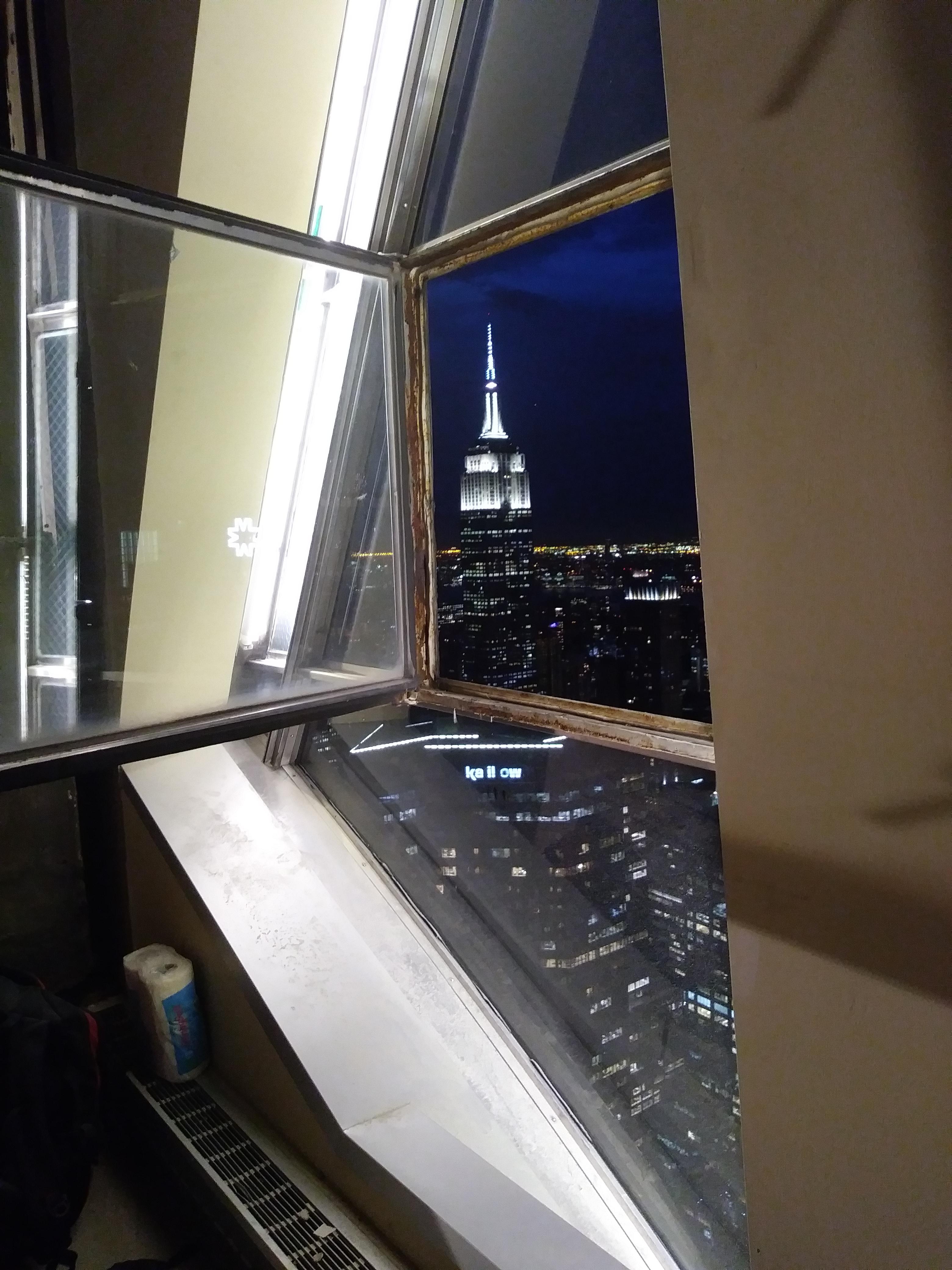 Not everyonegets to see the the top of the Chrysler Building from the