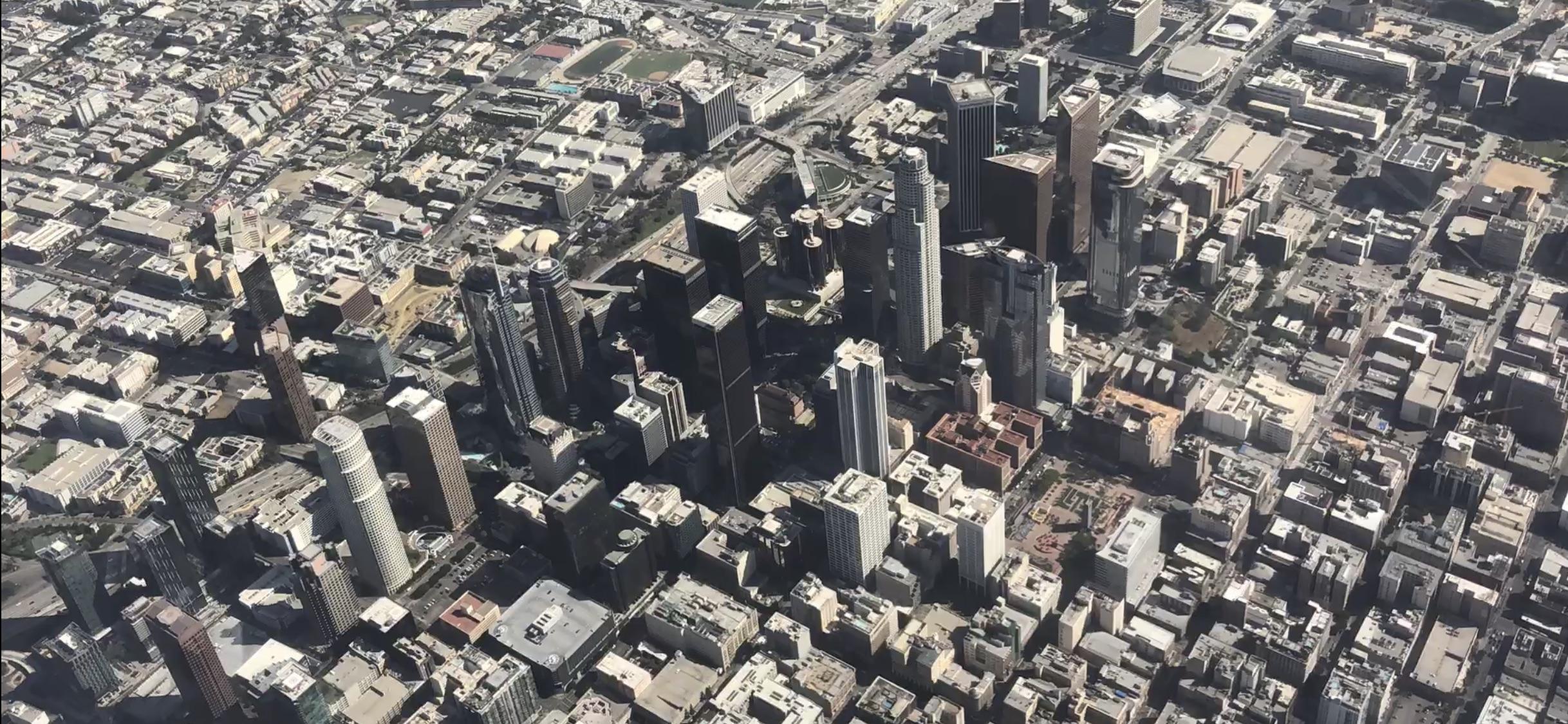 When landing at LAX you always get a free aerial tour of LA. (This is