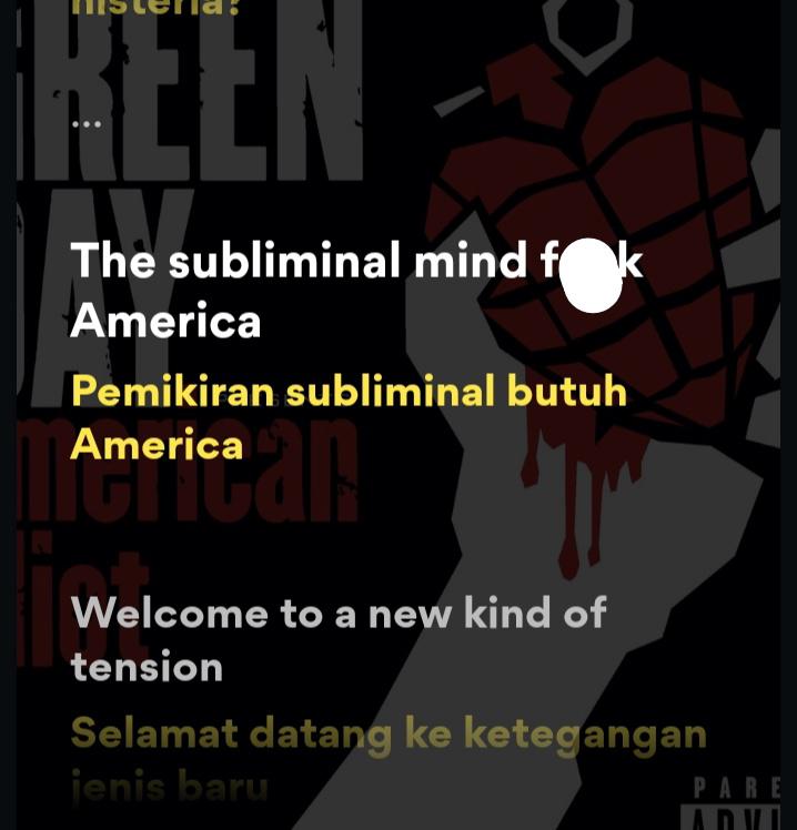 Sesiapa yang translate lirik lagu American Idiot ni memang