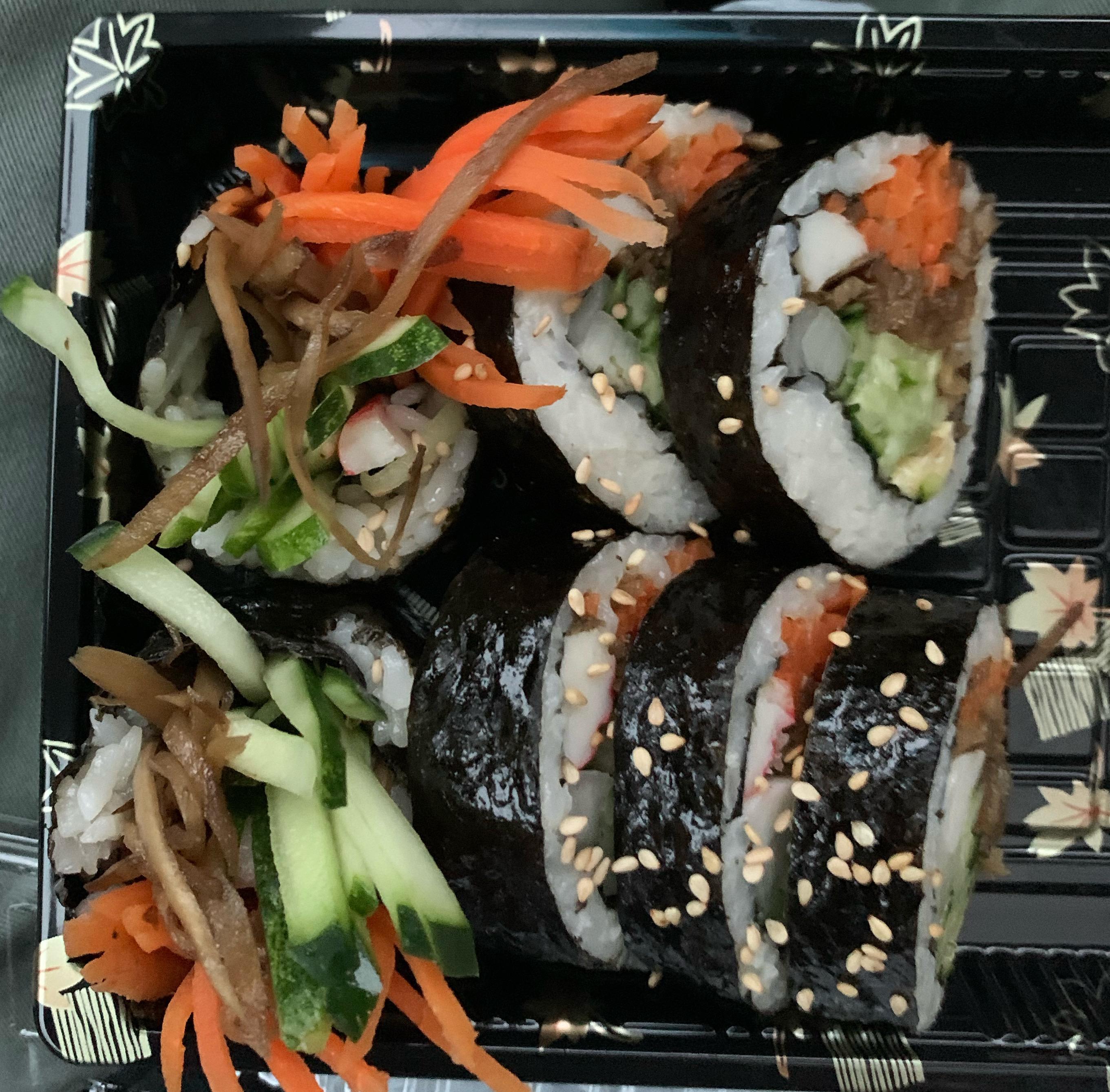 Bulgogi kimbap from kimbap house (the photo is terrible, but the kimbap