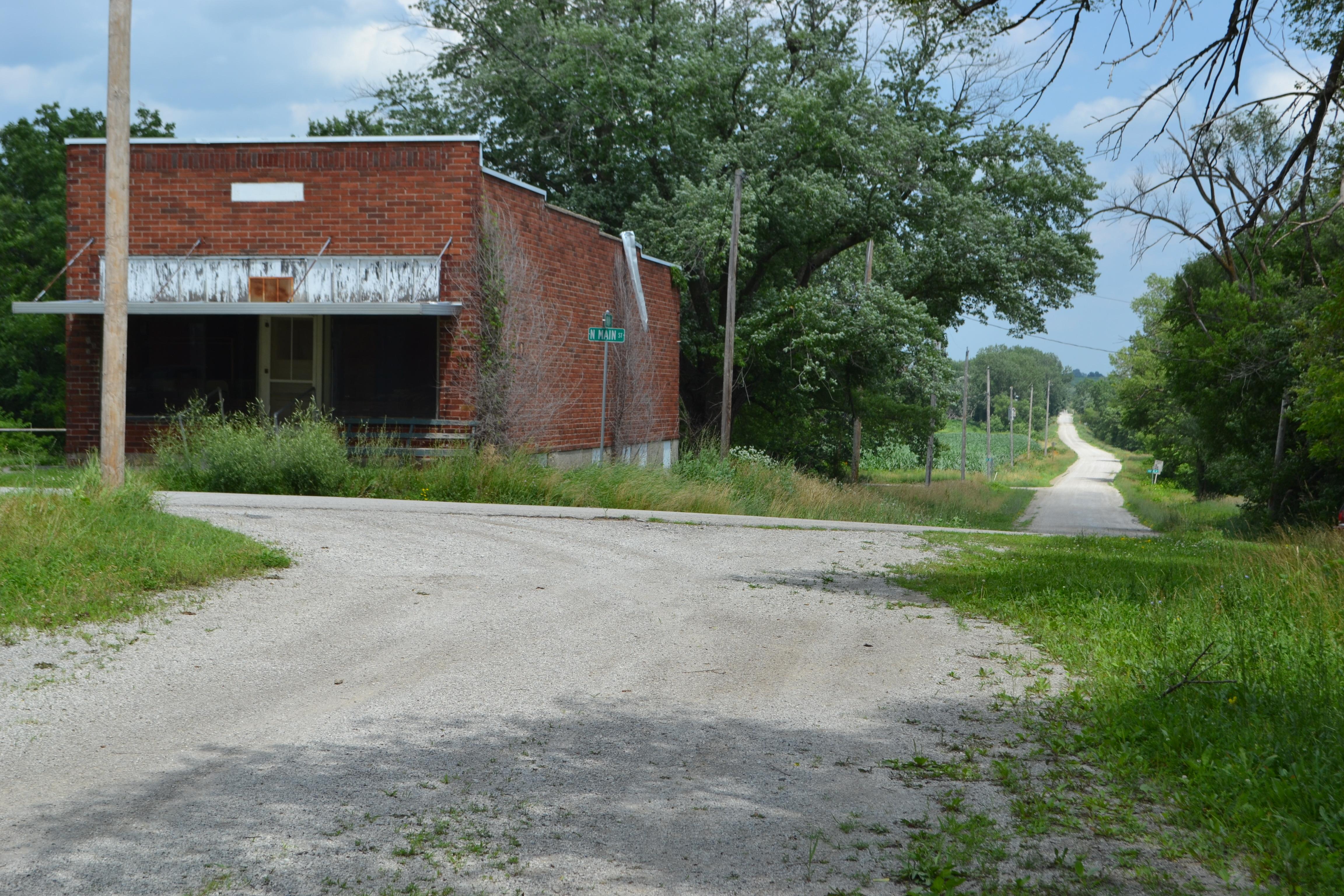 Athelstan Iowa at the corner of Main St. & N. Main St. on the Iowa