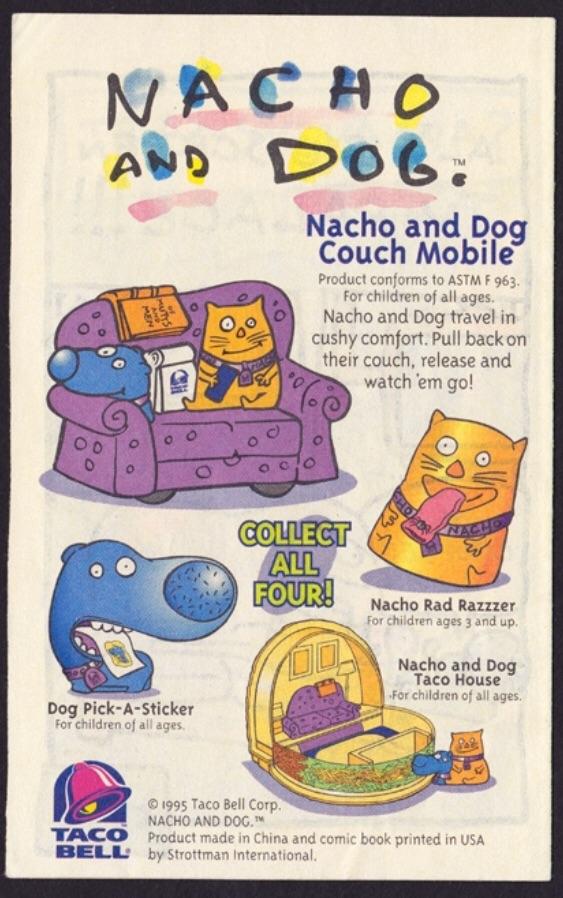 Nacho and Dog from the Taco Bell kid's meal r/nostalgia