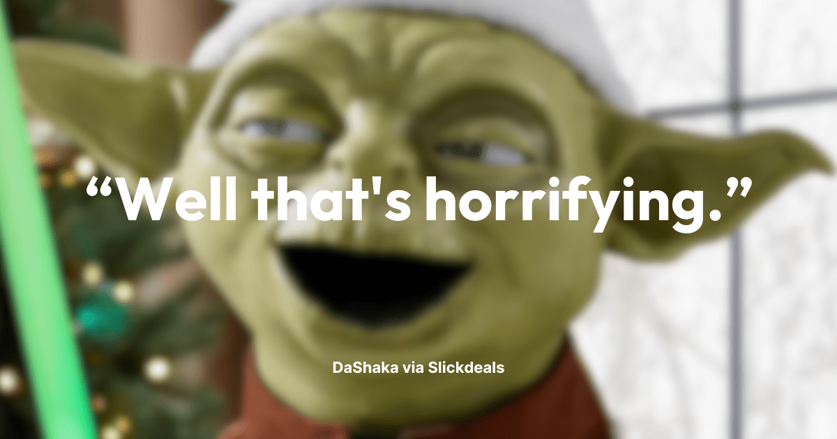 Home Depot has the 3.5' Star Wars MotionActivated Yoda Animatronic w