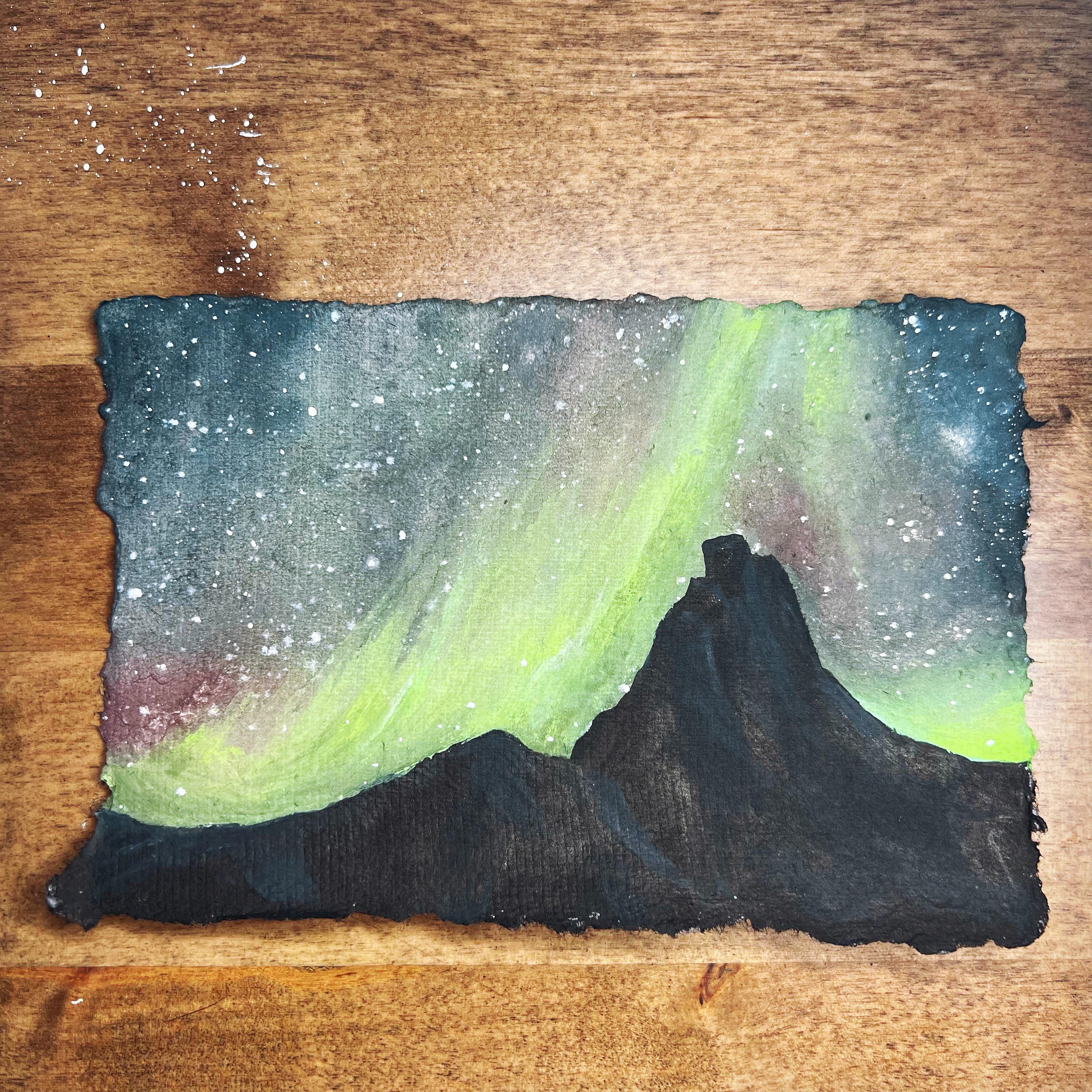 northern lights (by me) r/Gouache