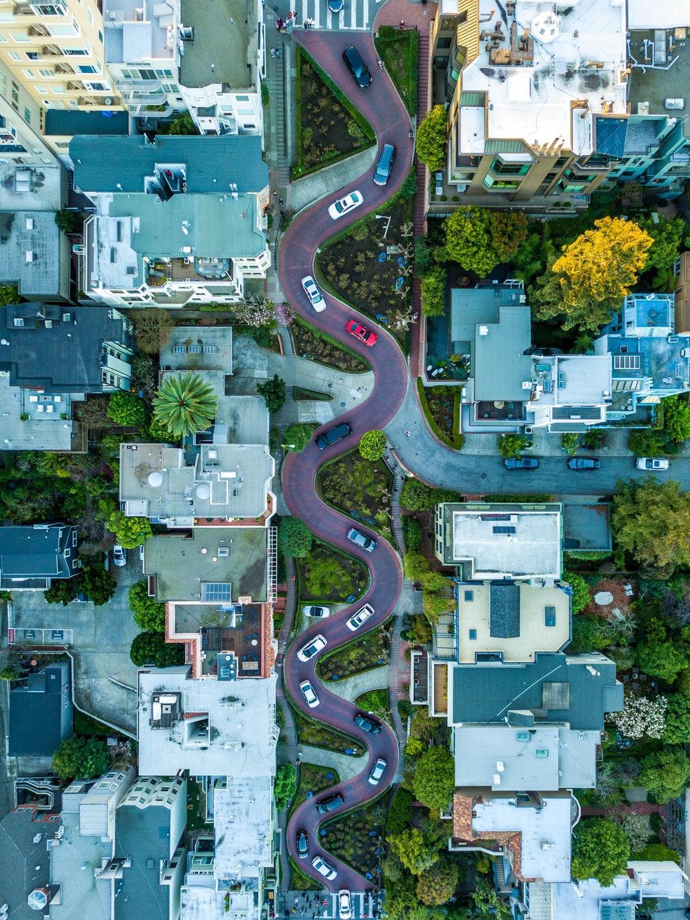 Lombard Street, San Francisco, USA. The Crookedest Street in the World