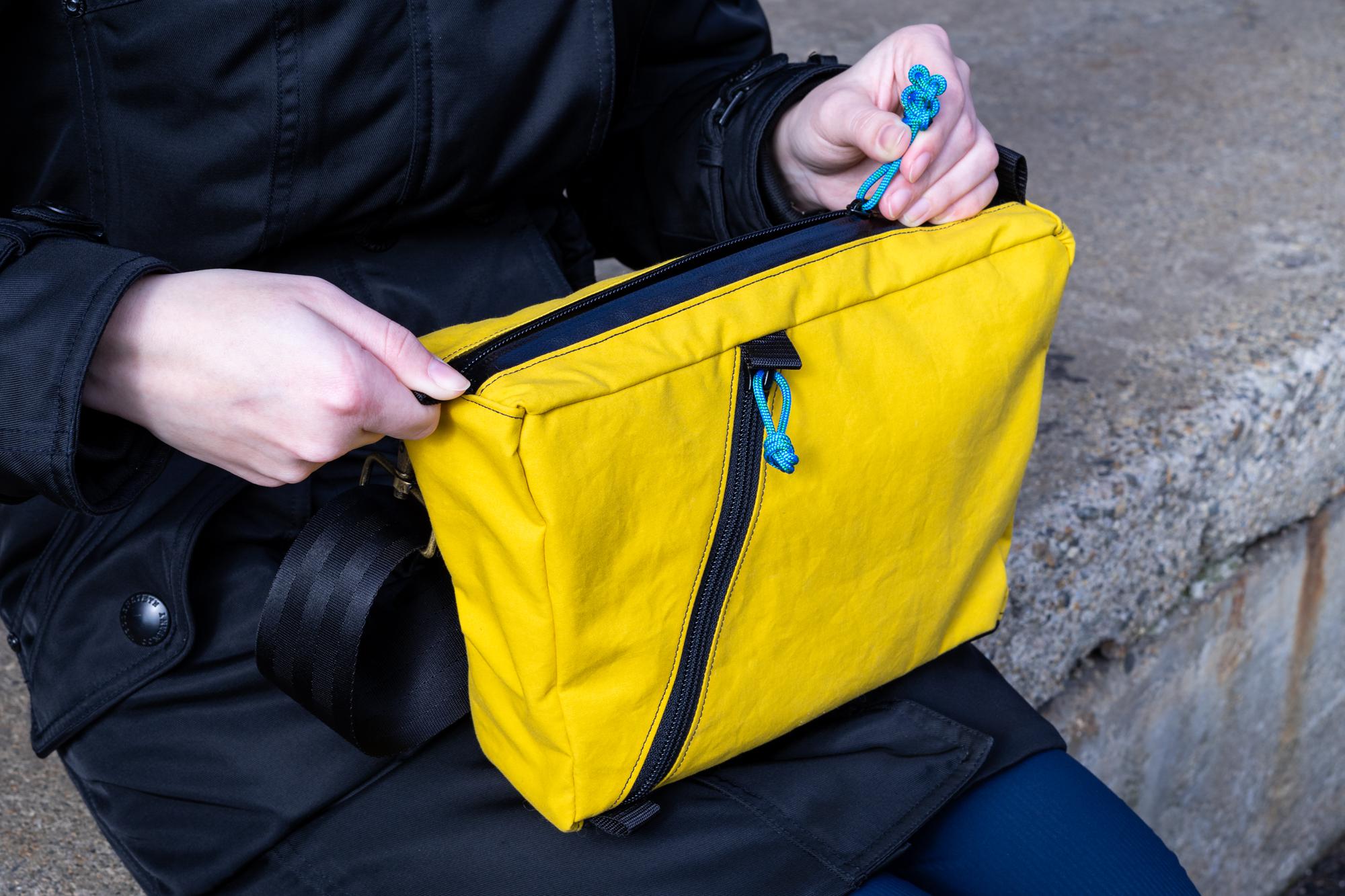 EDC Bag Commission Made by Me! Yellow Wax Canvas r/EDC