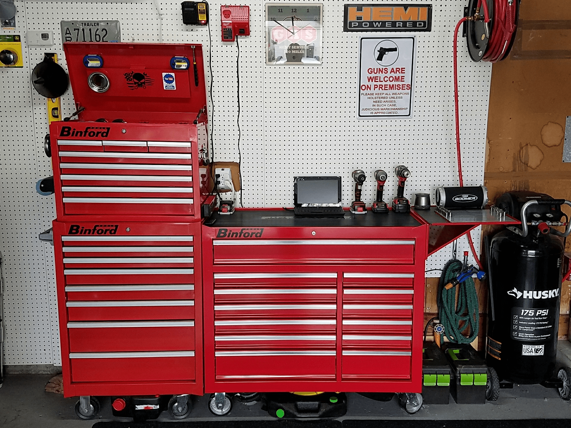 My US General tool box setup. harborfreight