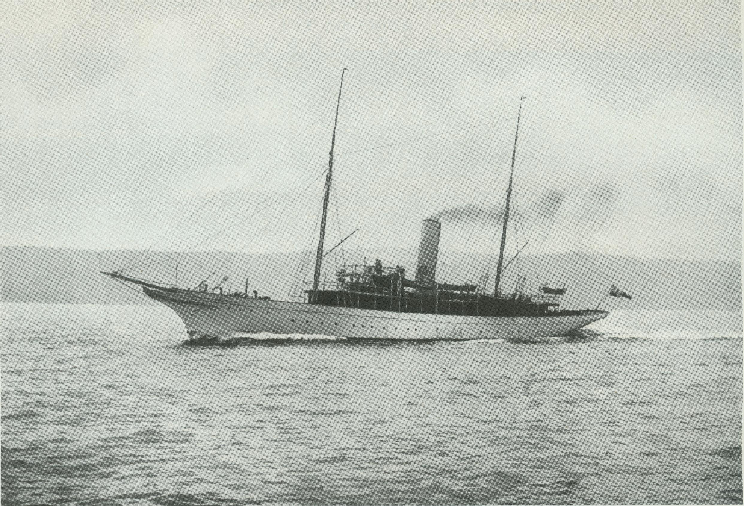The first steam turbine vessel to cross the Atlantic Ocean, Emerald