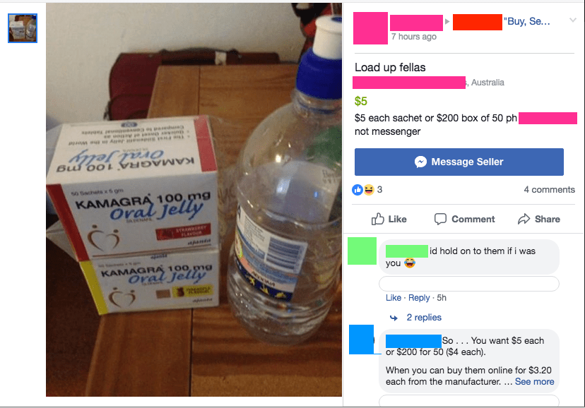 Someone selling generic Viagra on Facebook Marketplace r/trashy