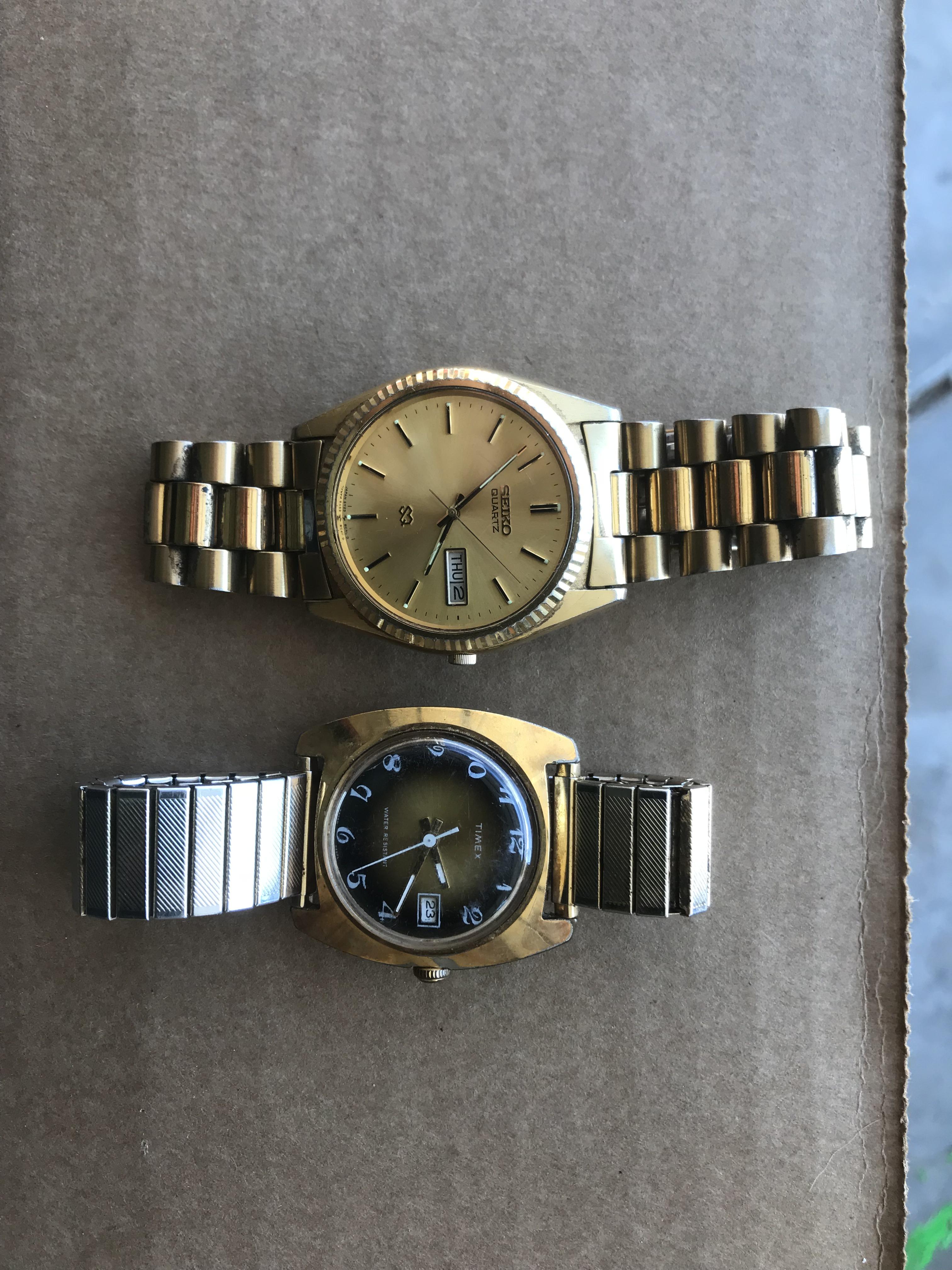 Seiko and vintage Timex. 13.00 Goodwill. Not a huge score, but I love