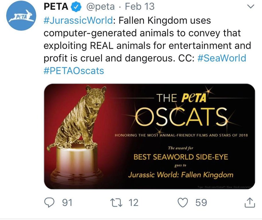 I wonder what Peta employees often smoke r/JurassicPark