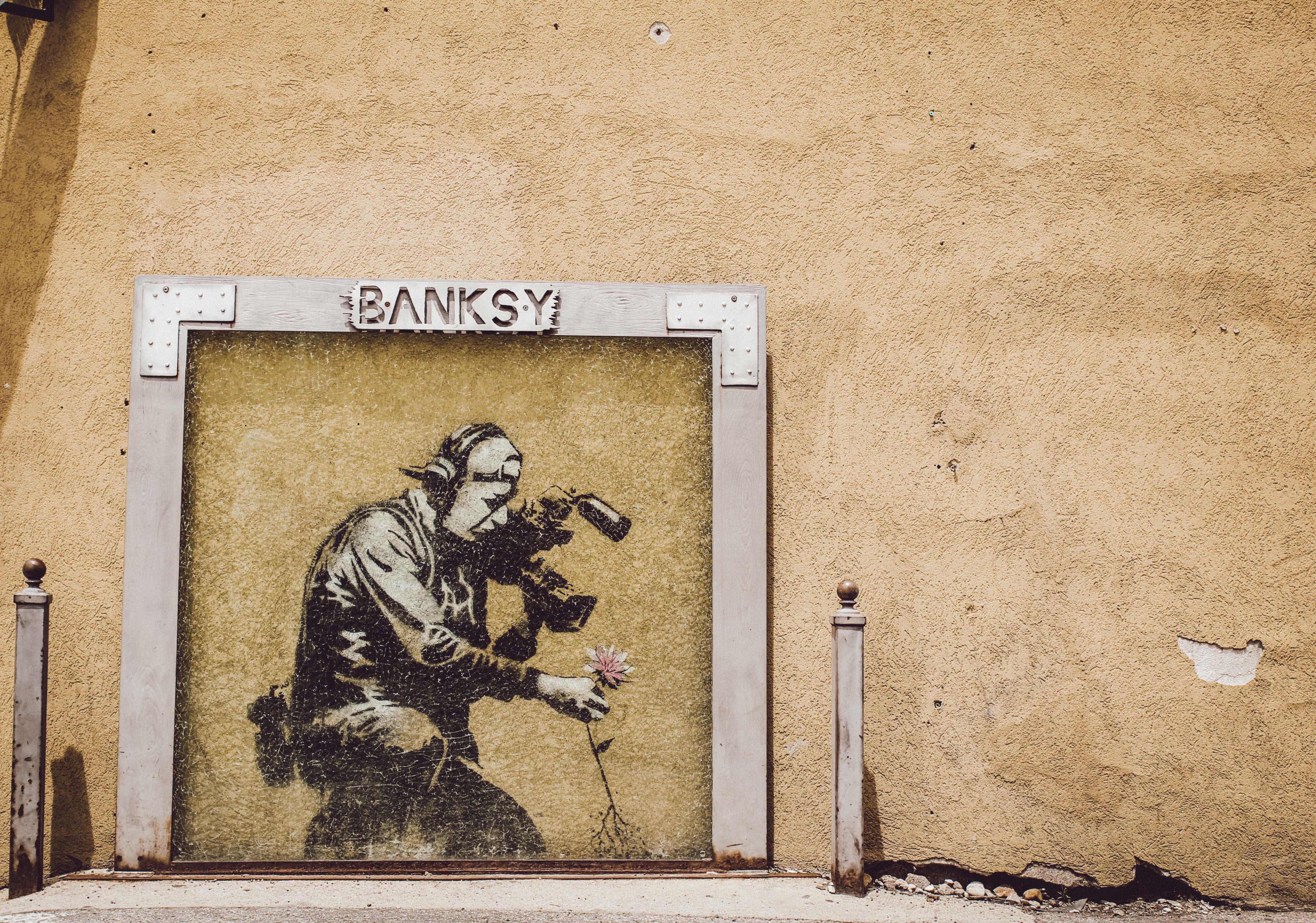 Banksy street art in Park City, Utah r/pics