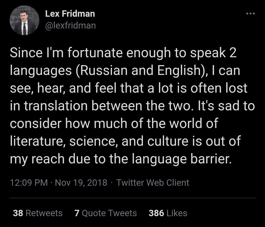 This savant speaks TWO whole languages. Truly one of the great minds of our generation. Upon