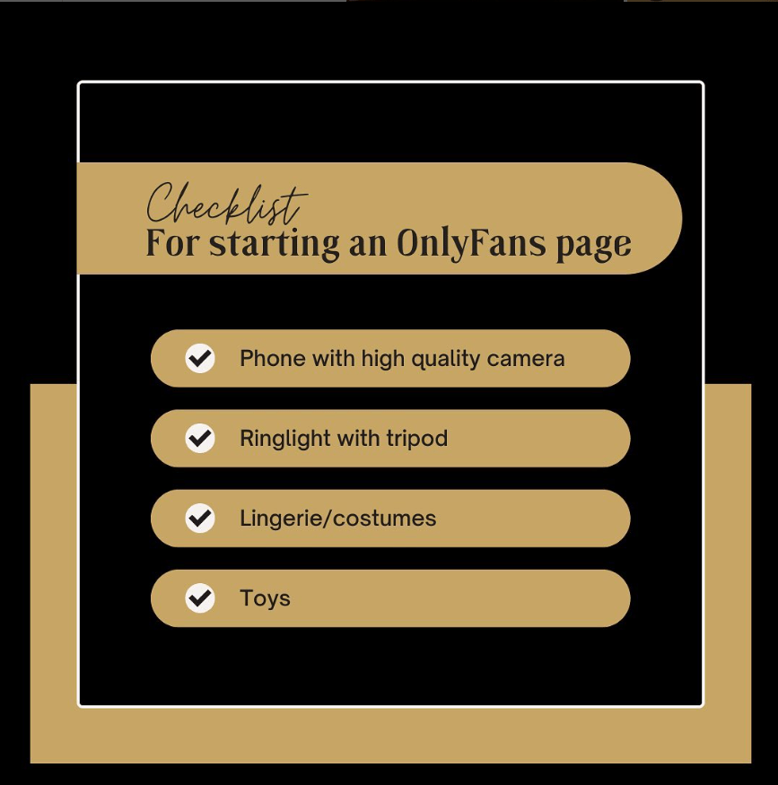 Checklist for starting your OnlyFans Page : u/Sad-Schedule2606