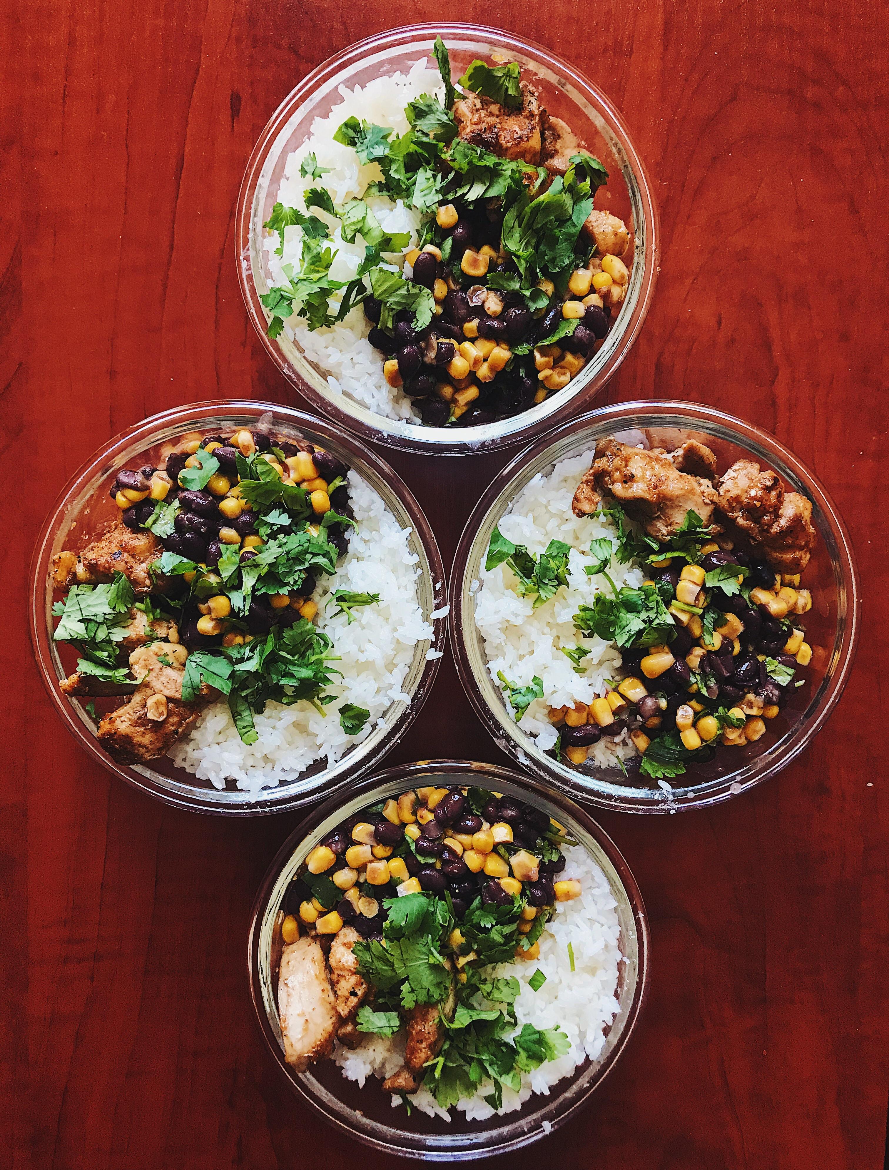 Homemade Chipotle Bowls Lots of Lime, Lots of Corn, and Guac Chilled