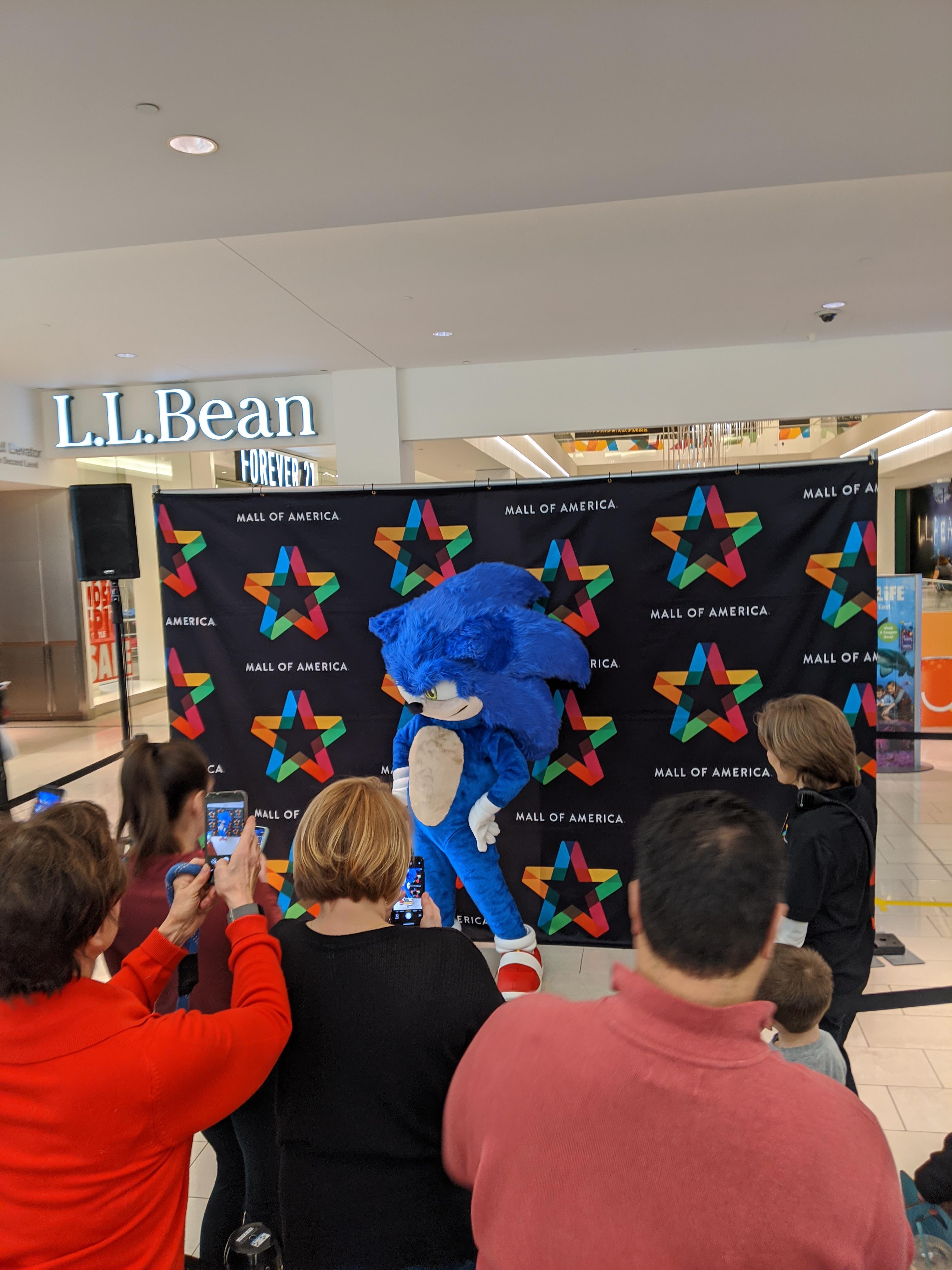 Sonic Meet & Greet at Mall of America today. SonicTheHedgehog