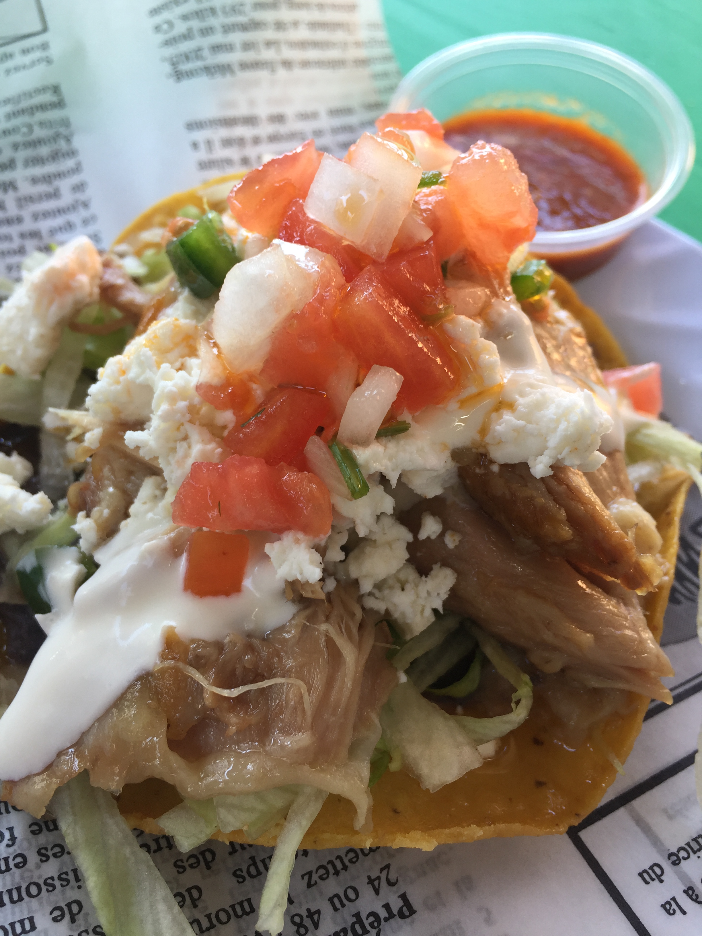 [I ate] Swordfish ceviche on a tostada. r/food