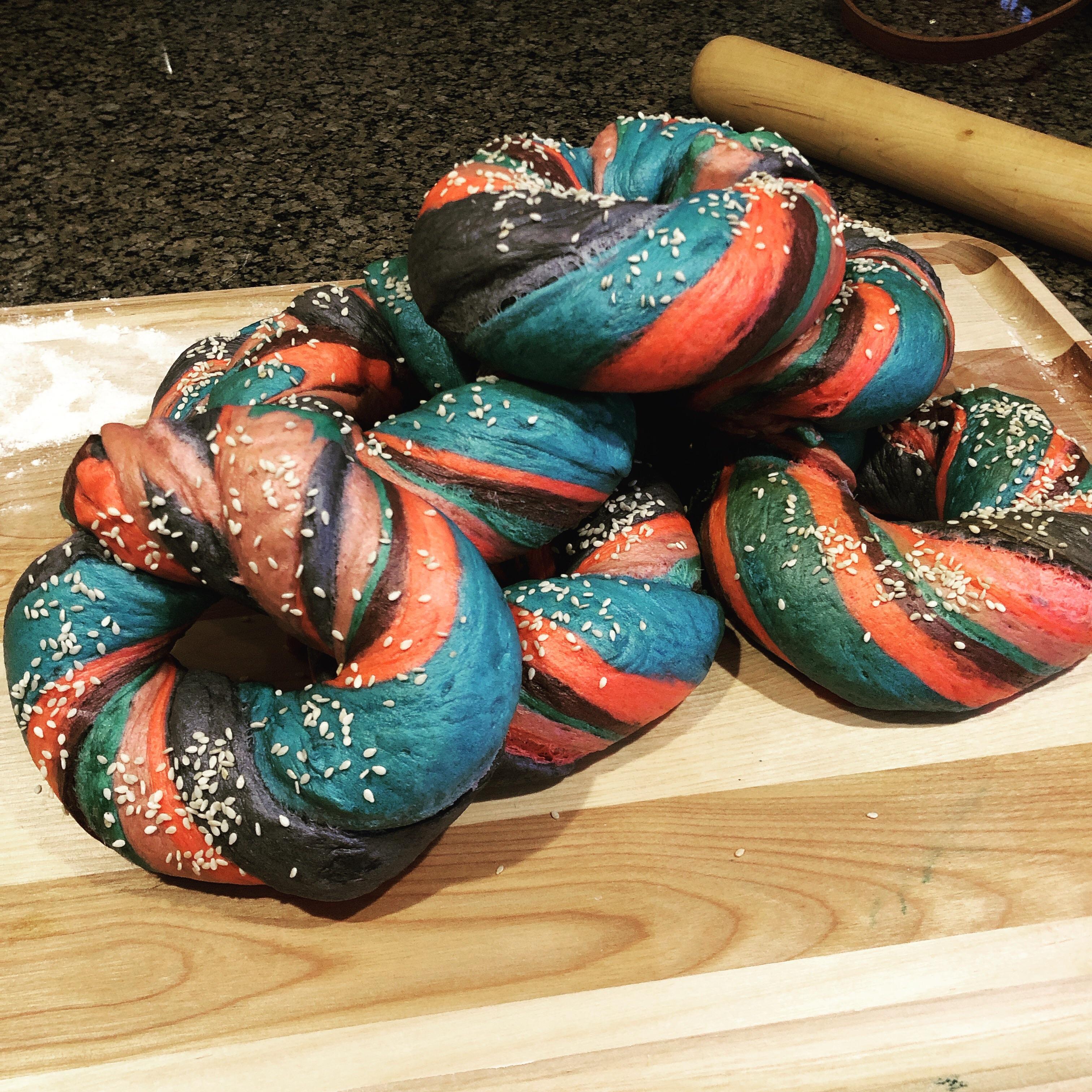 My first attempt at Galaxy Bagels!! I’m too far from the rainbow bagel
