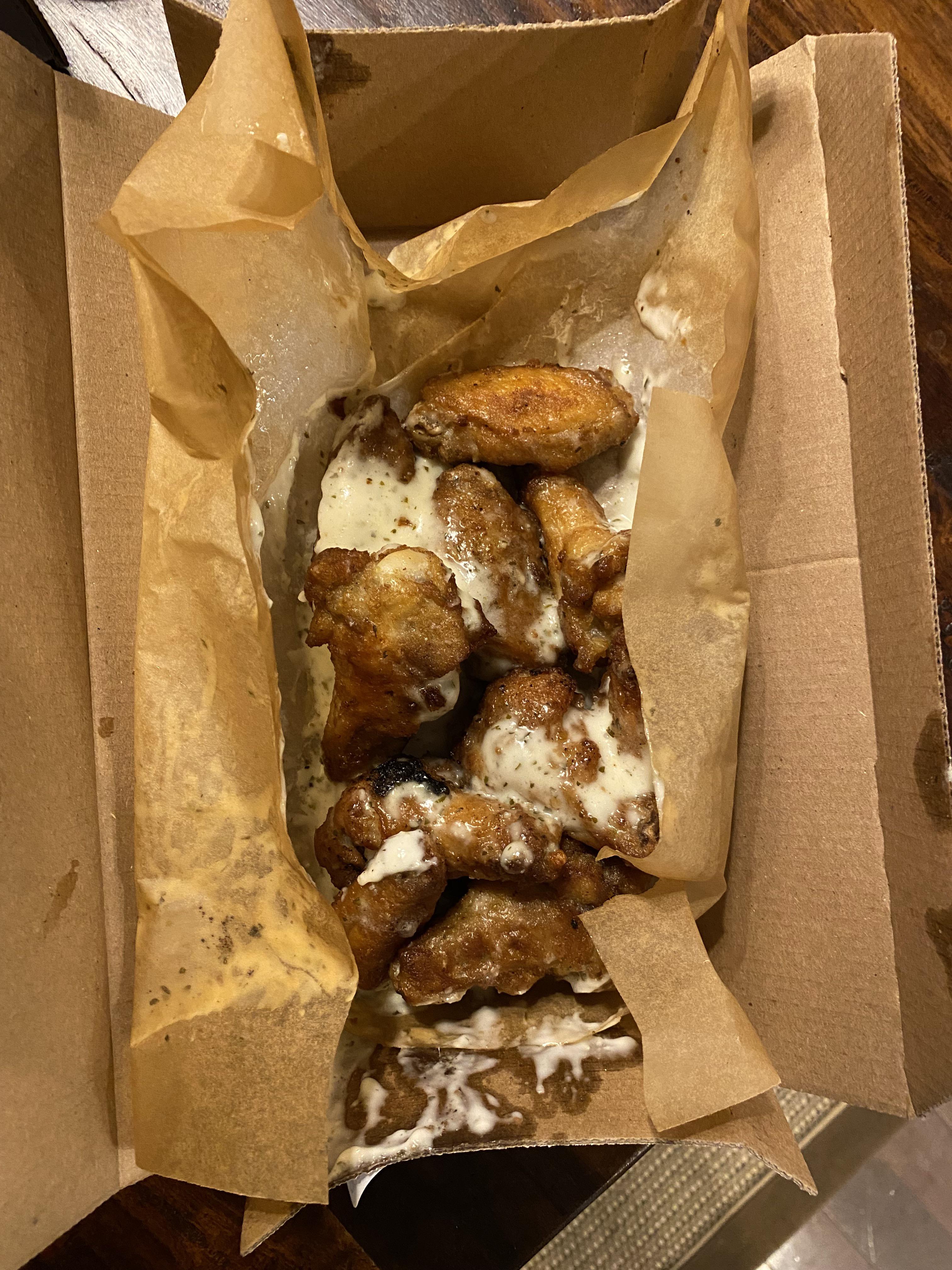 Garlic Parmesan Domino Wings r/shittyfoodporn