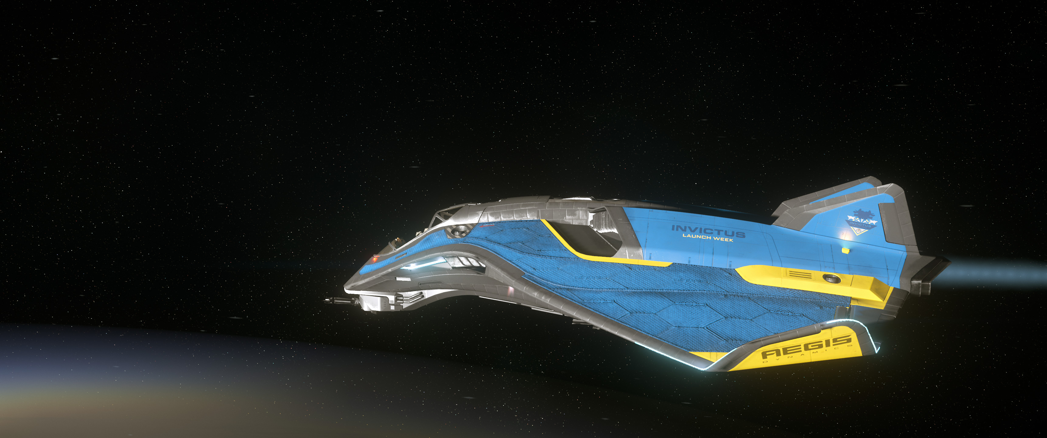 Avenger Titan with 2950 Invictus Avenger Blue and Gold Livery r