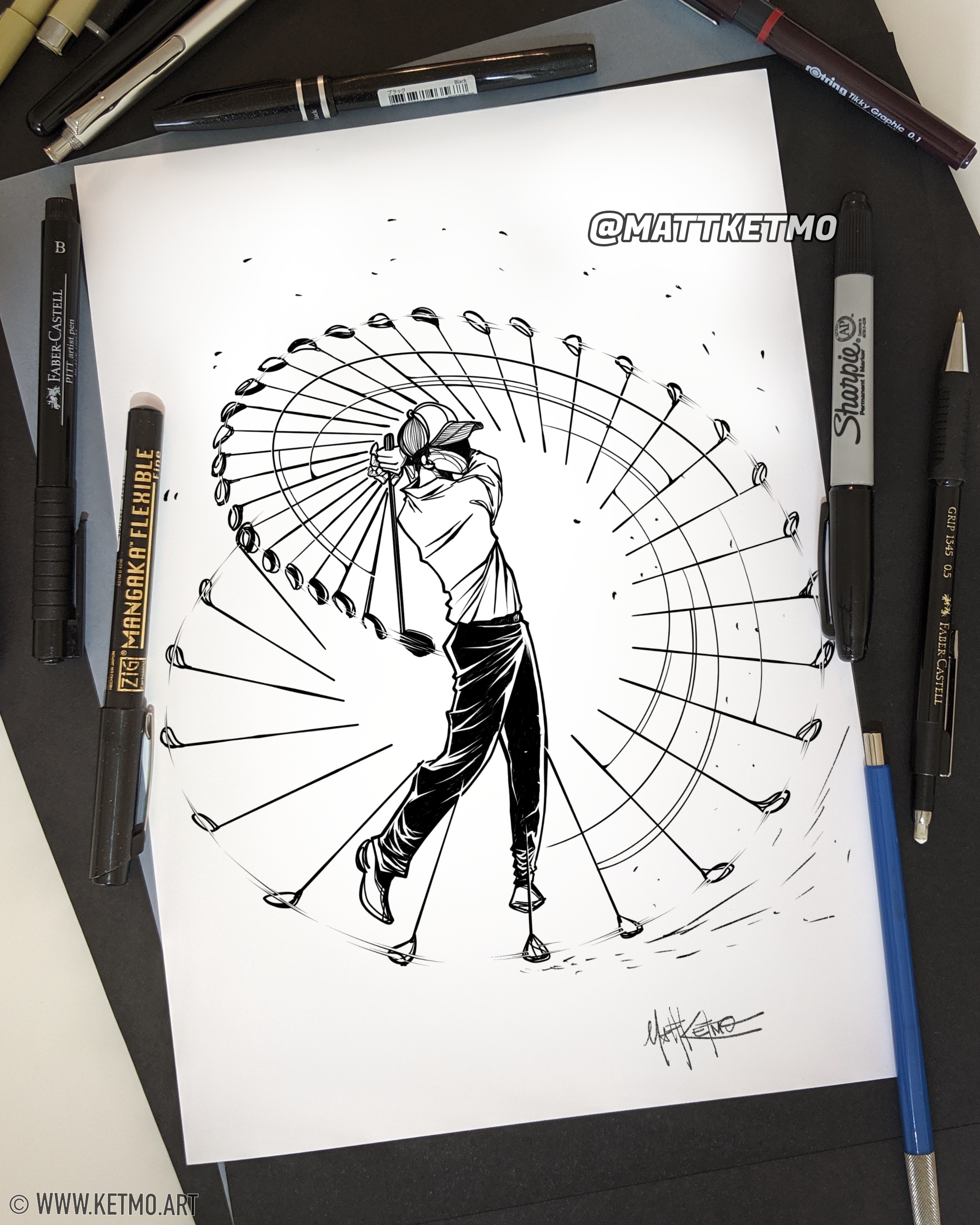 Drawing challenge. SWING. (by MattKetmo) r/golf