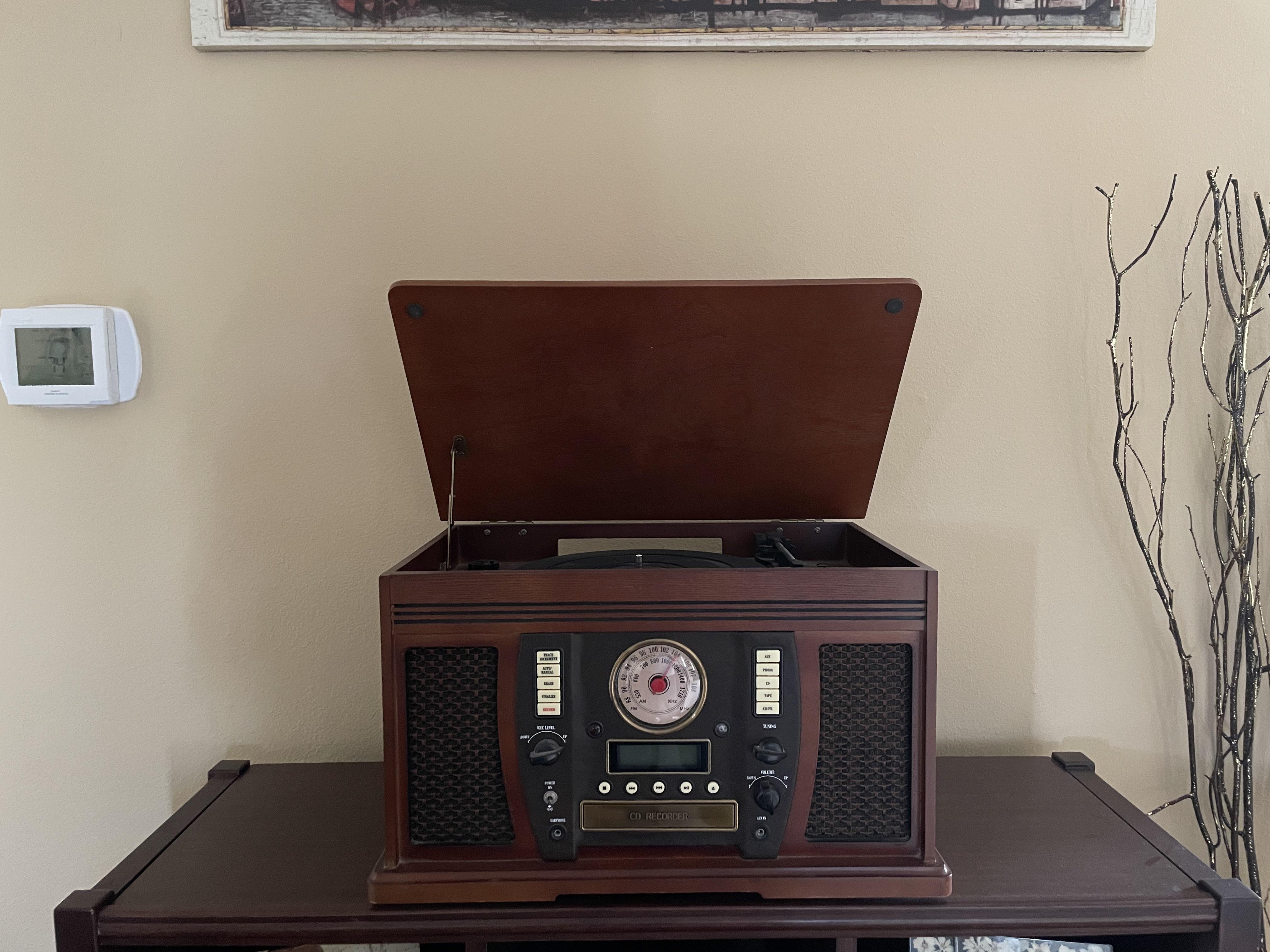 My best thrift find ever was this record player for 19 at goodwill