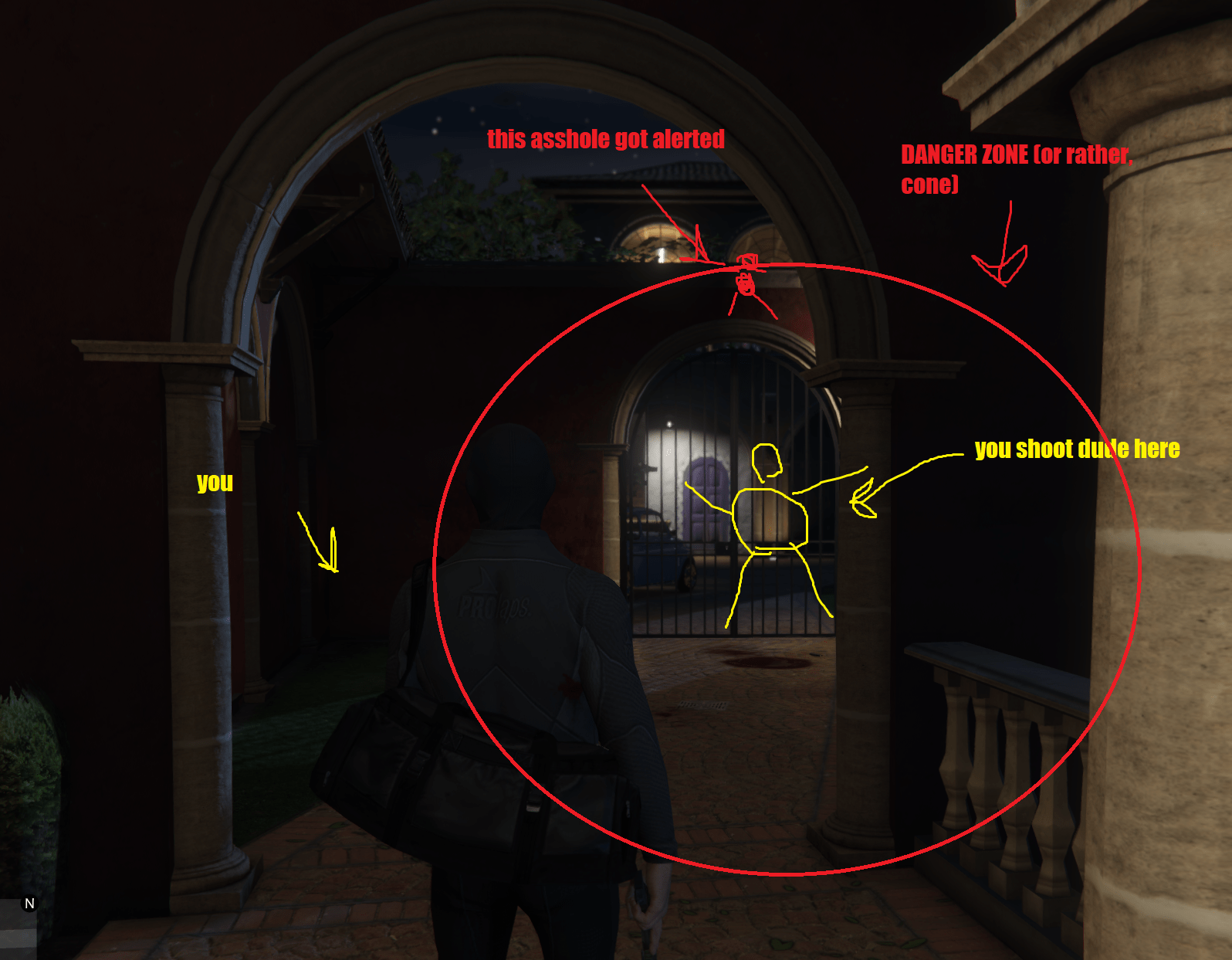 Short guide for Cayo Perico stealth mechanics I made for my friend in