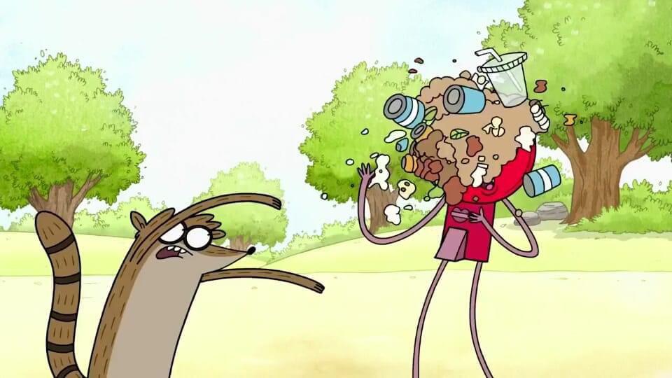 Regular Show Benson Yelling At Mordecai And Rigby