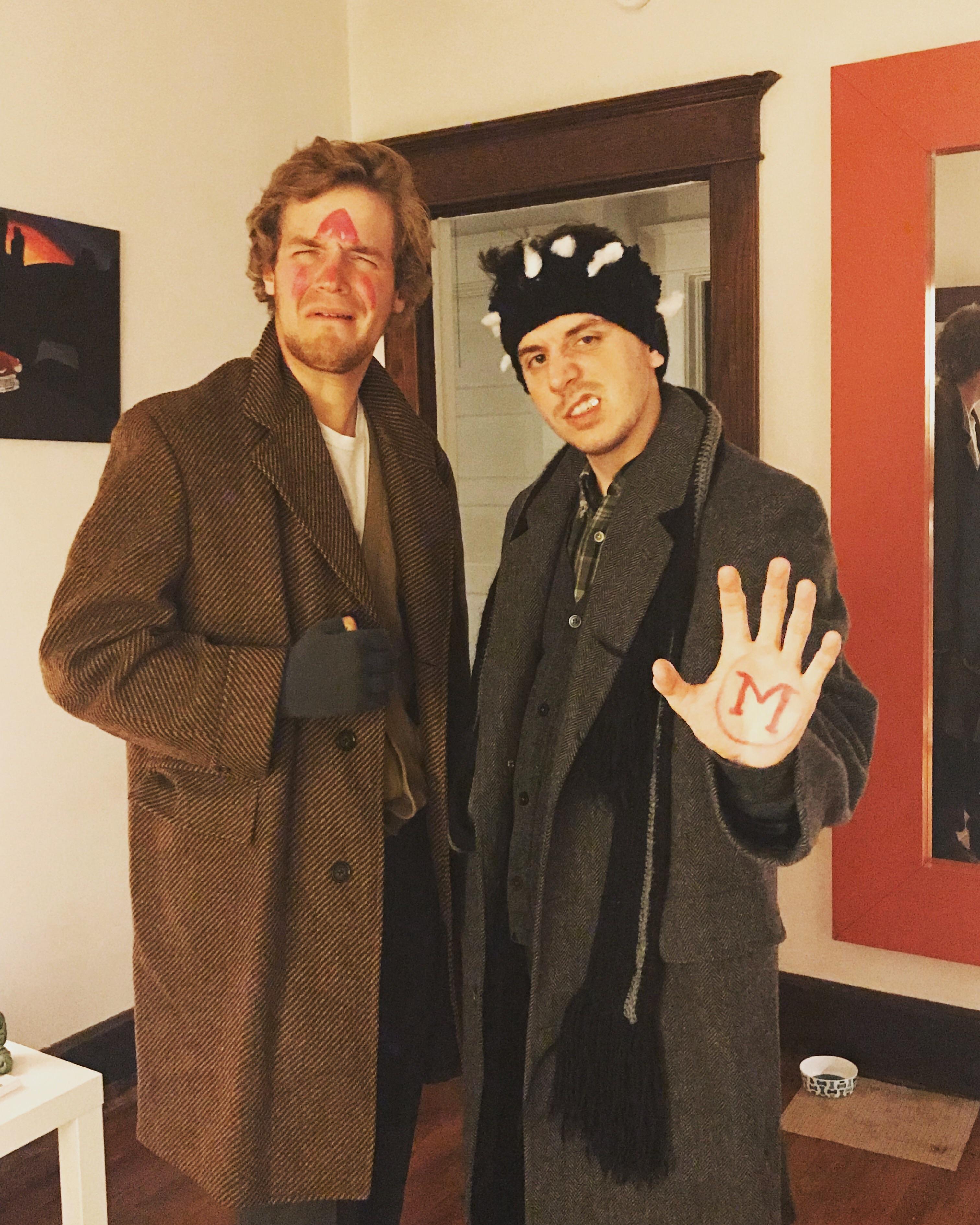 Harry, we’ve reached the top! Our Marv and Harry costume. pics