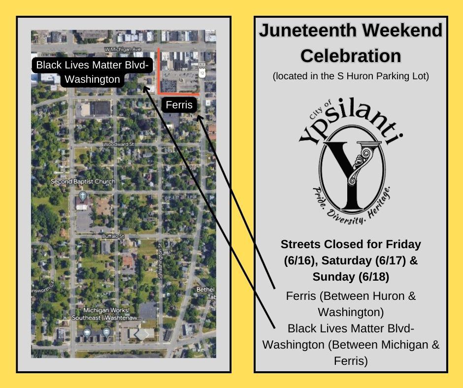 Ypsilanti Celebration 2023 is located in the S Huron Parking