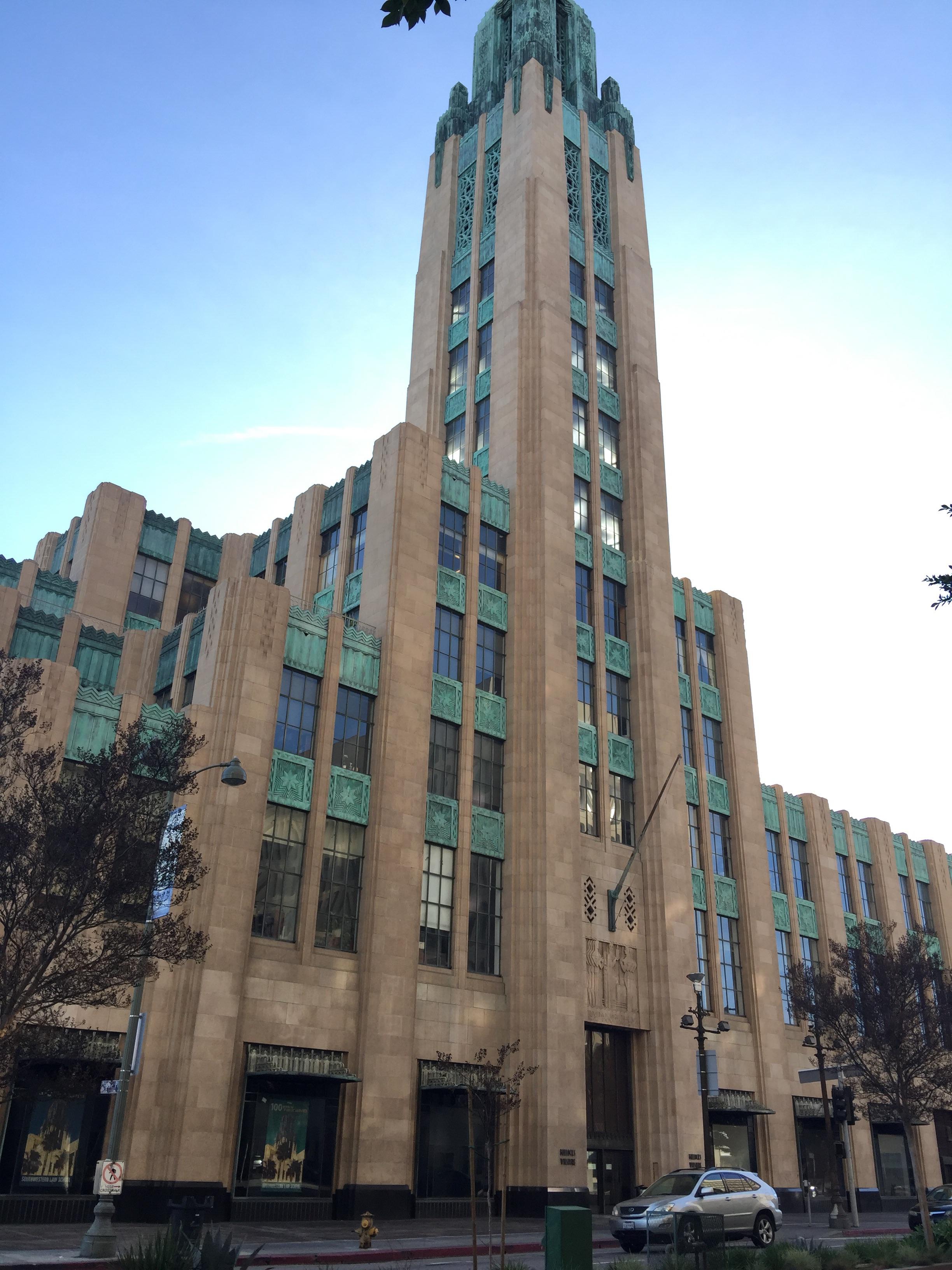 The Southwestern Law School Building in Los Angeles. Posted a night