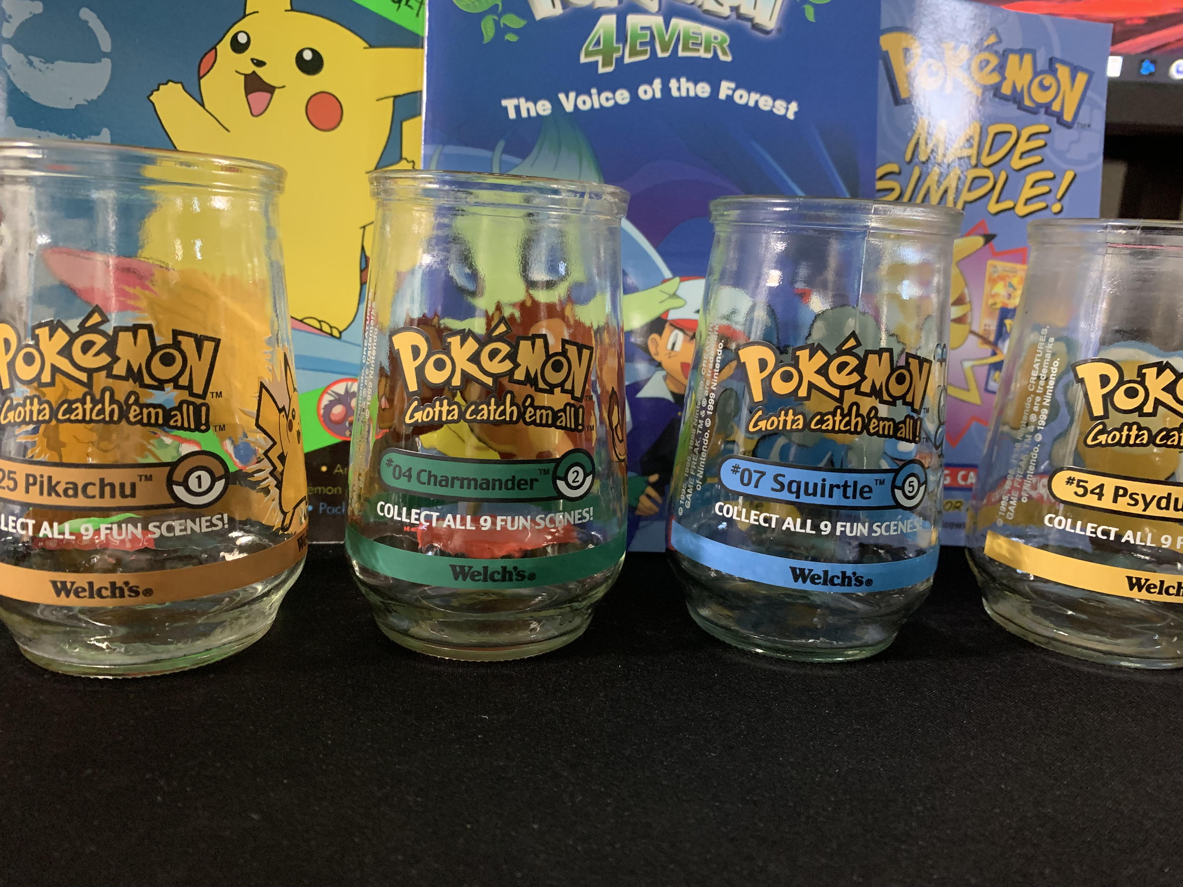 Welch’s Pokemon Jelly Jars from ‘99. Basement find at my grandparents