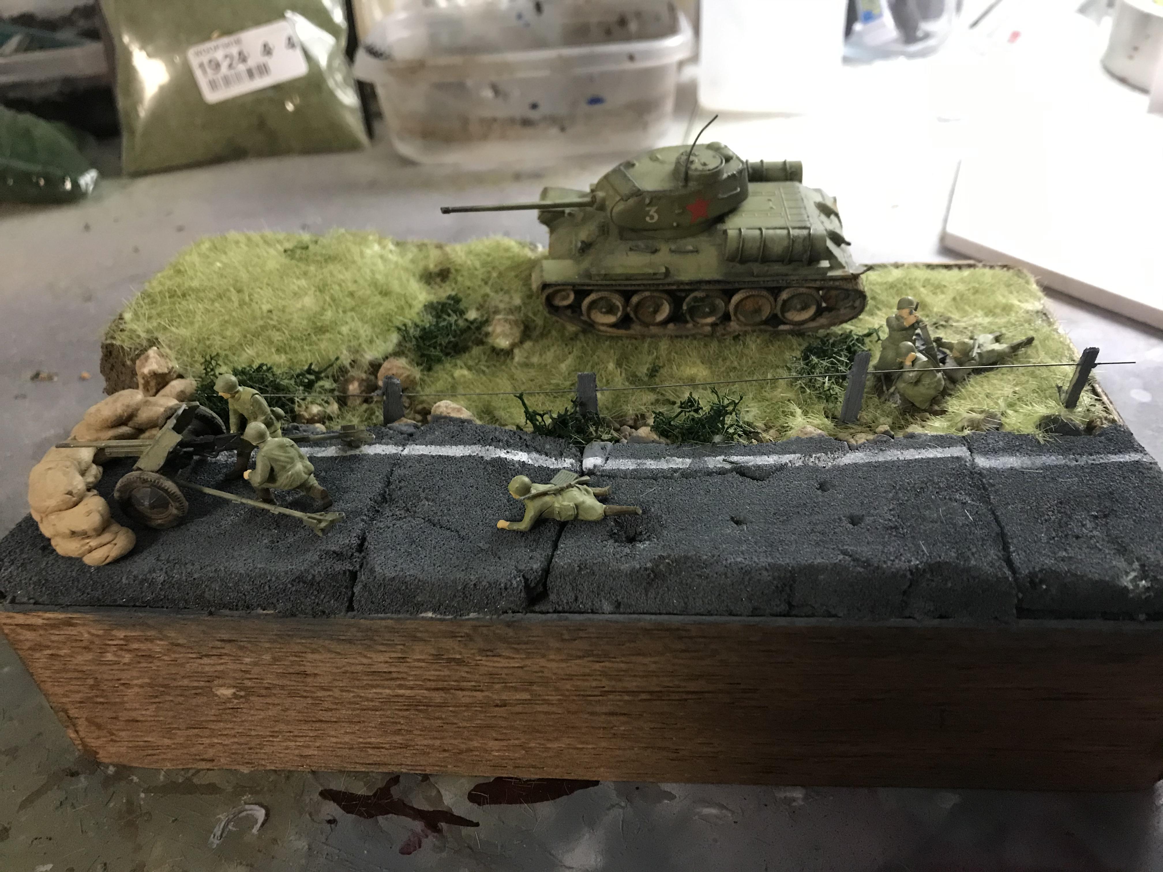 I just now finished my WW2 Russian diorama. (172 scale) r/modelmakers