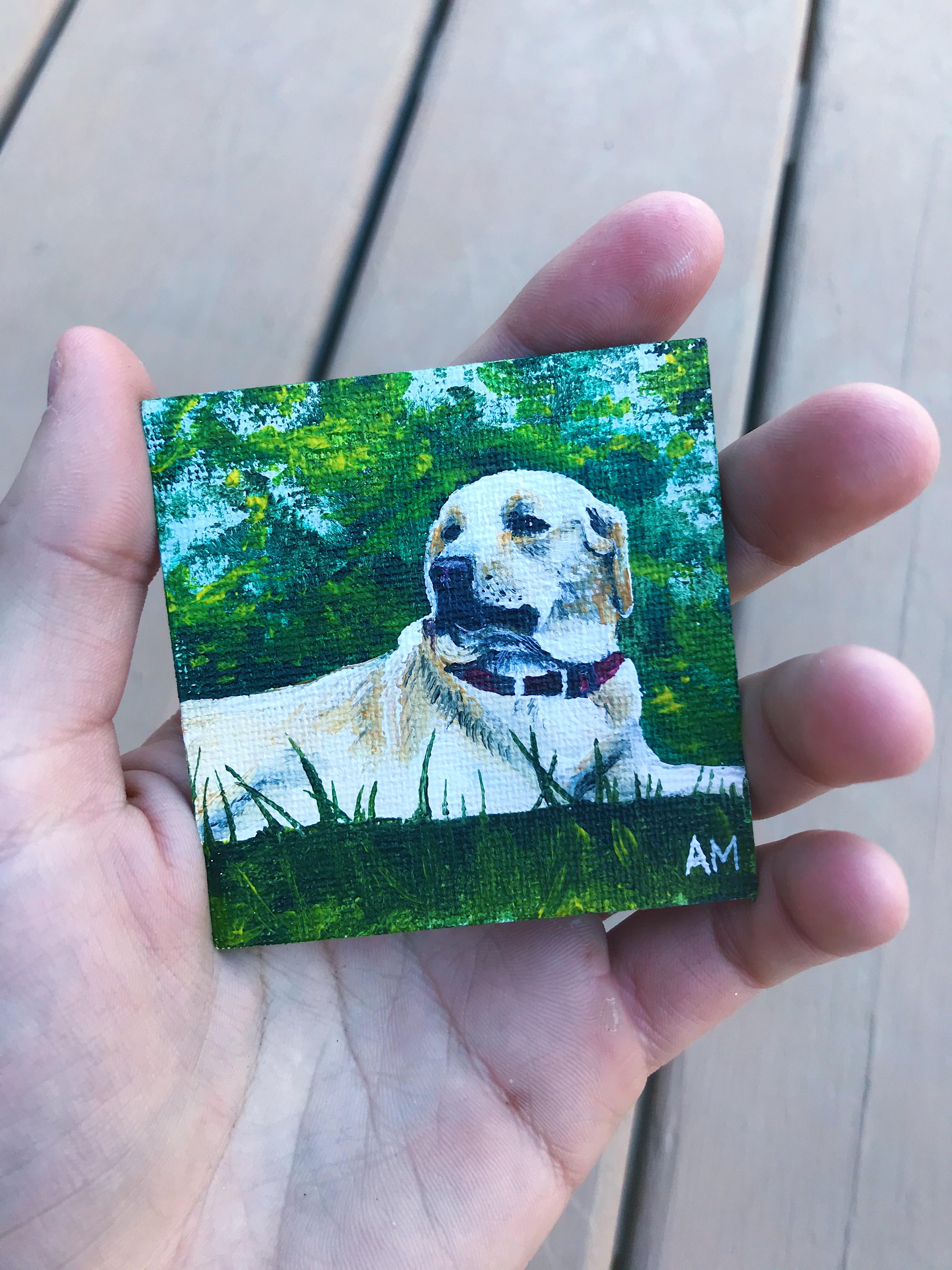 2.5 x 2.5” canvas board with backing! r/painting