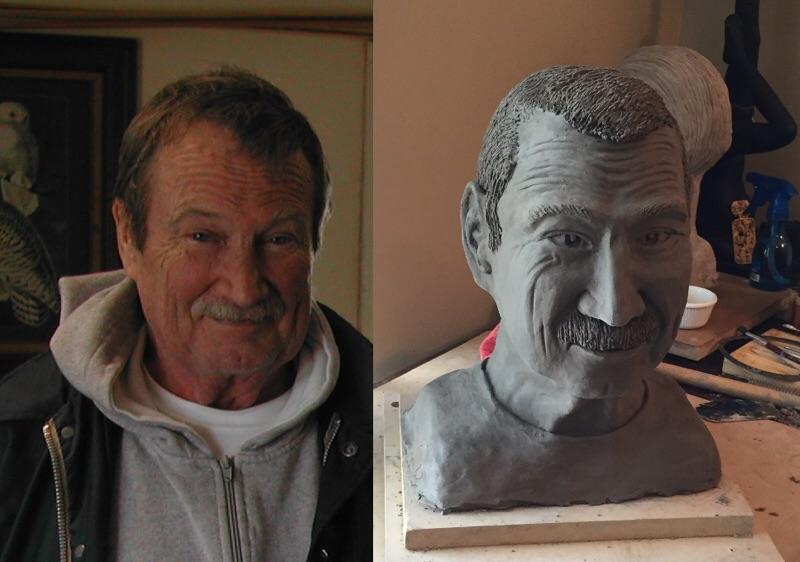 Second clay sculpture attempt. First of a real person. All from photos