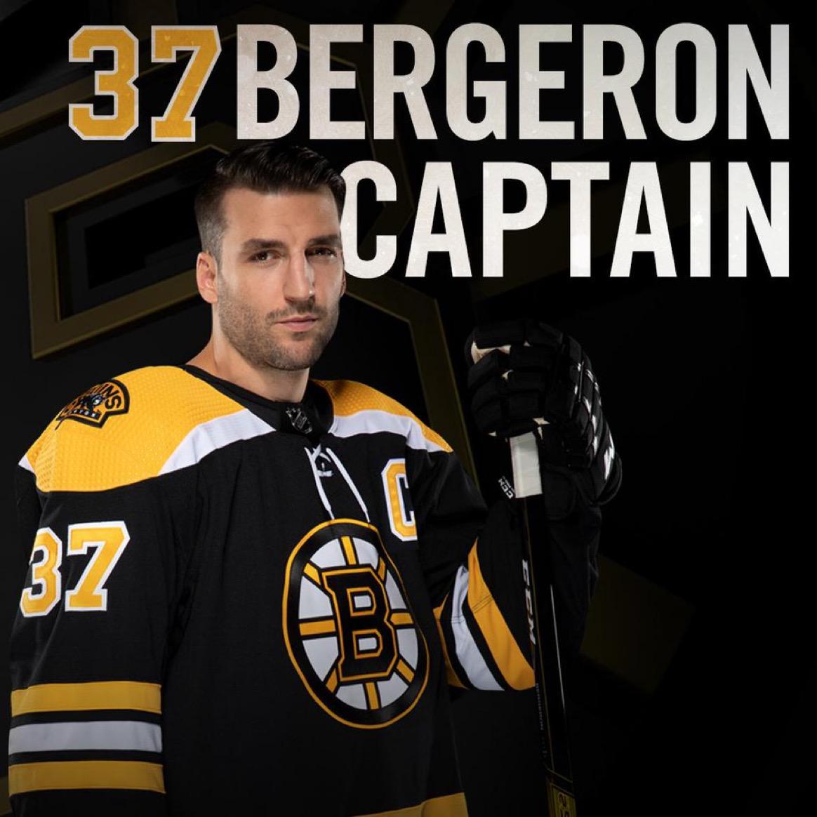 First look at Boston’s Patrice Bergeron wearing the “C” as the 20th captain in team history. r