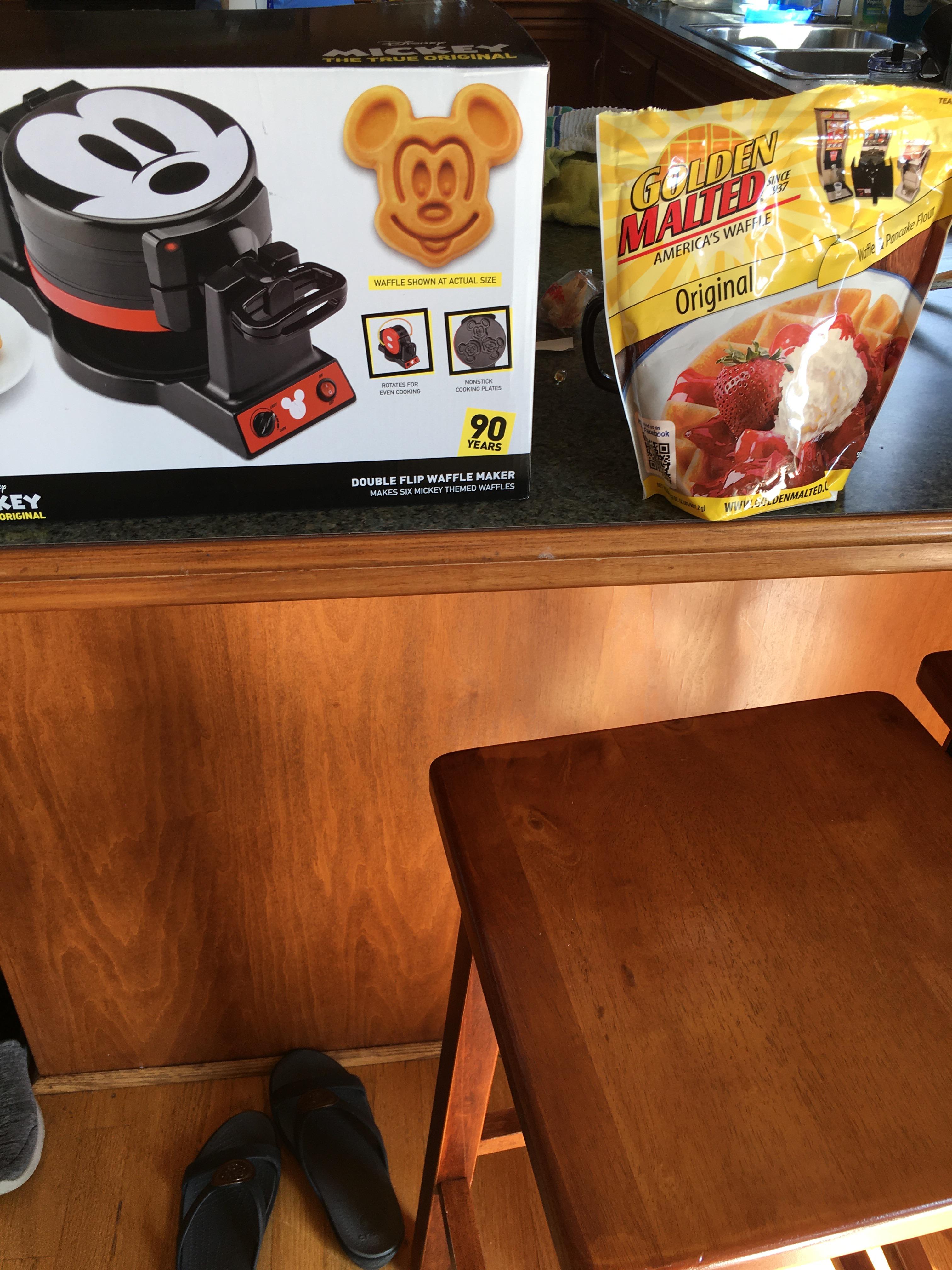 If you want make Mickey waffles that are just like the ones at the park