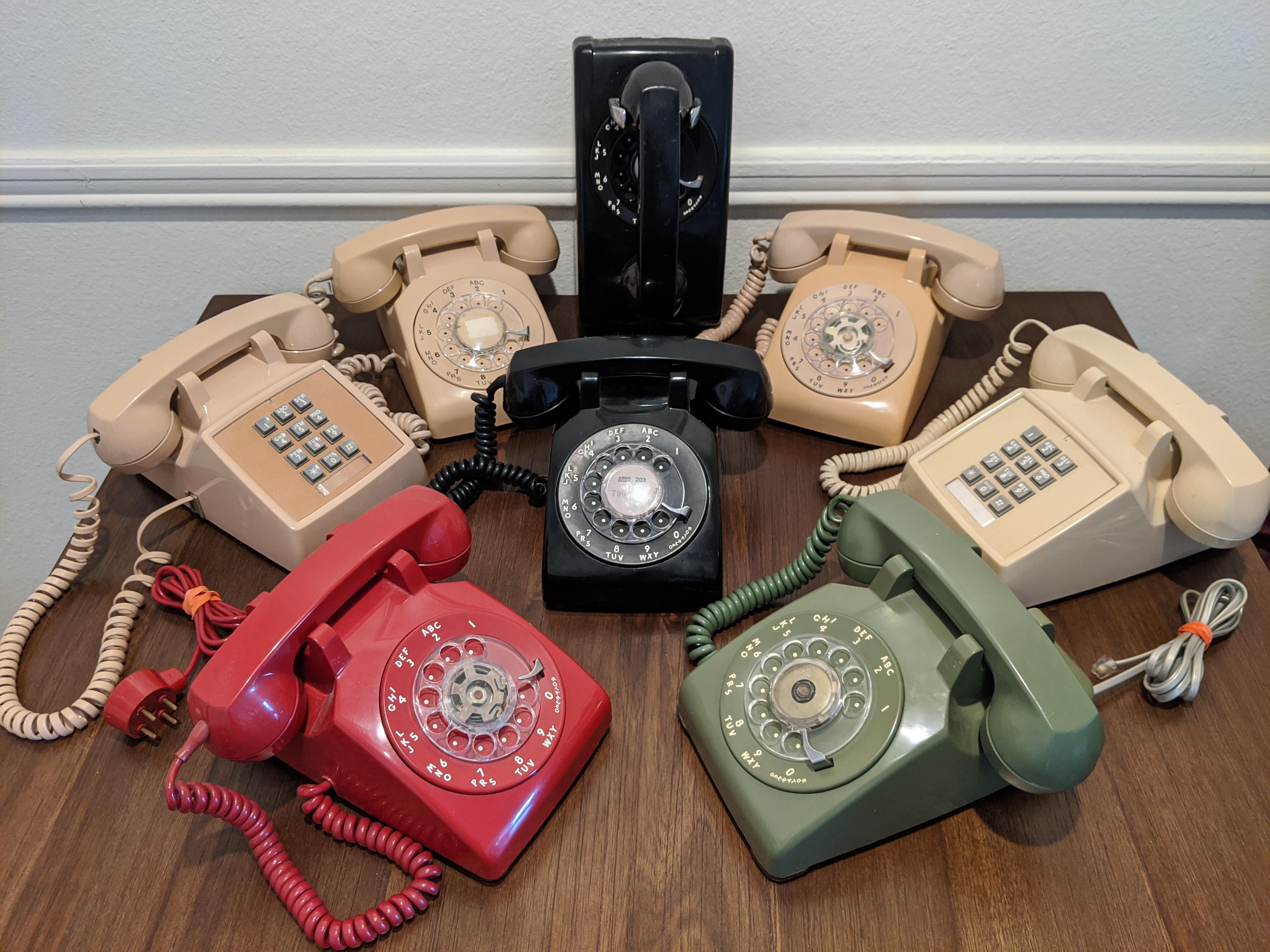 All of these phones and I don't even have a landline. My assortment of