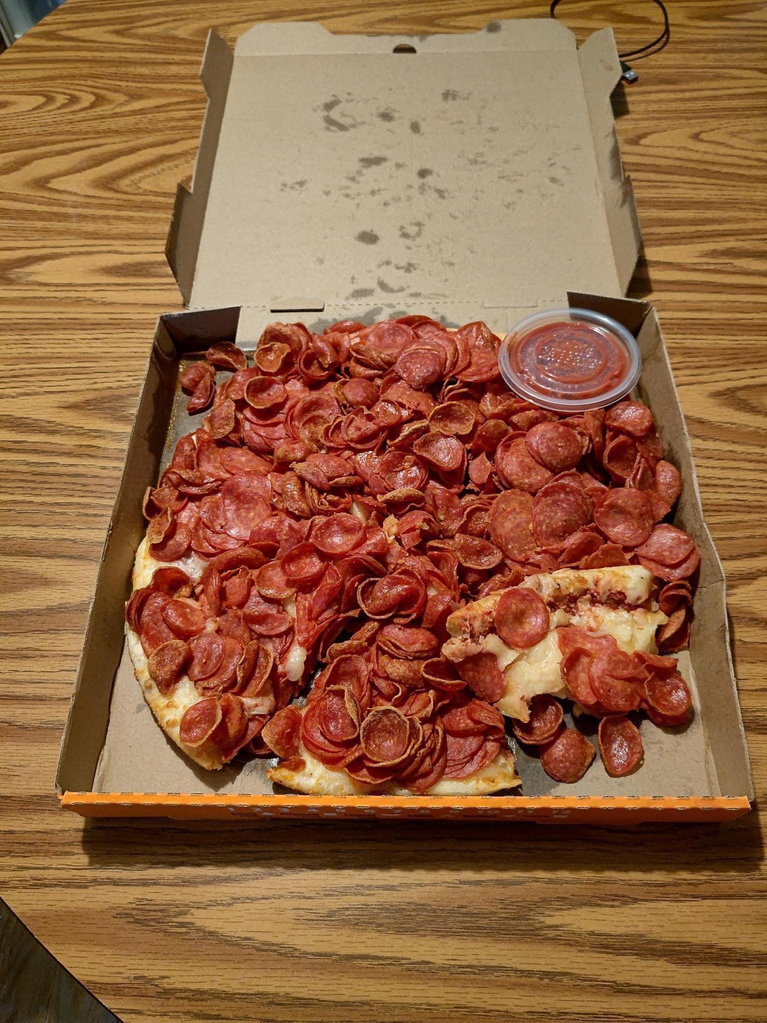 When you ask for extra pepperoni. Latest Pictures
