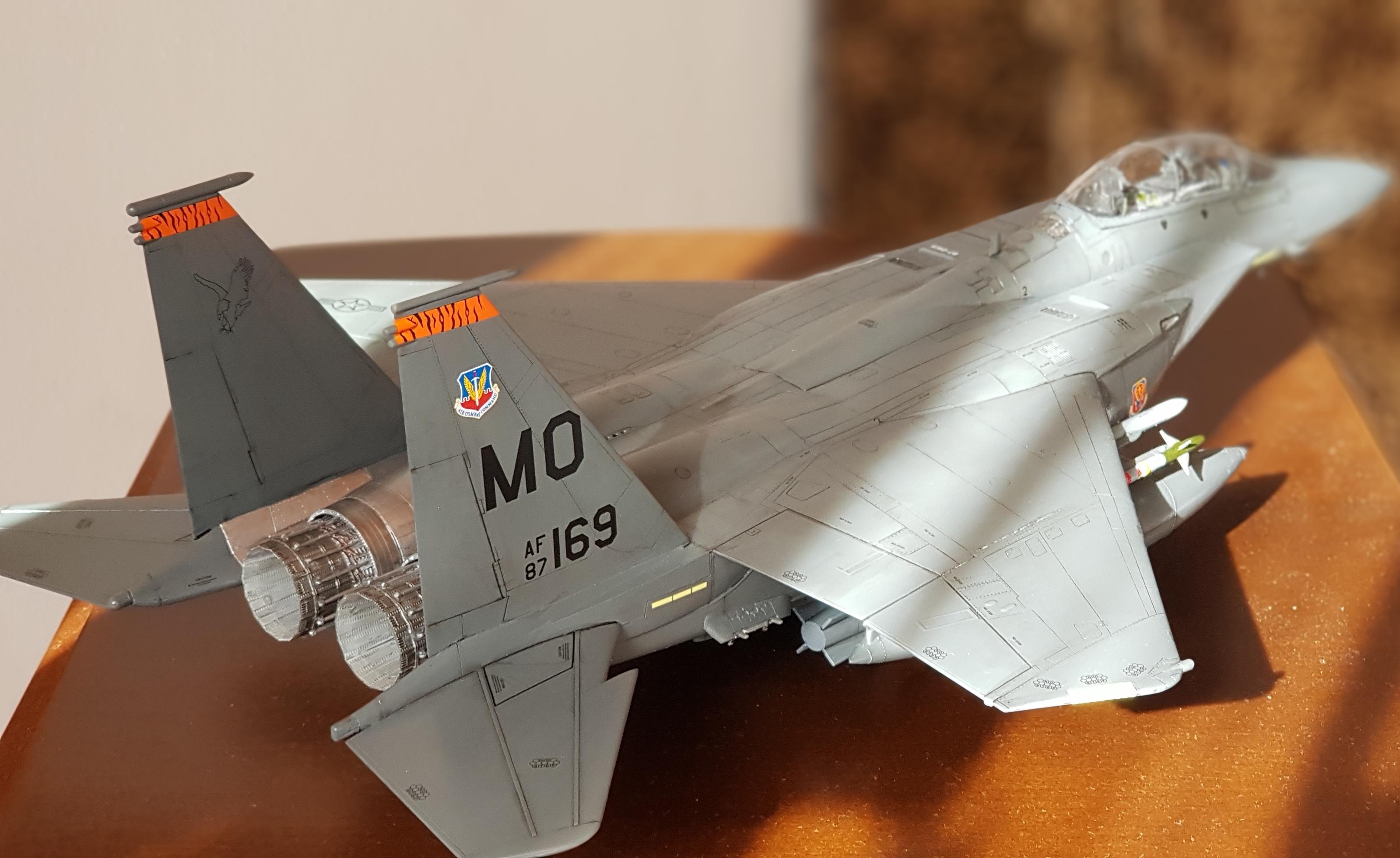 My recently completed, brush painted Revell 1/48 F15E (Album in the comments) r/modelmakers