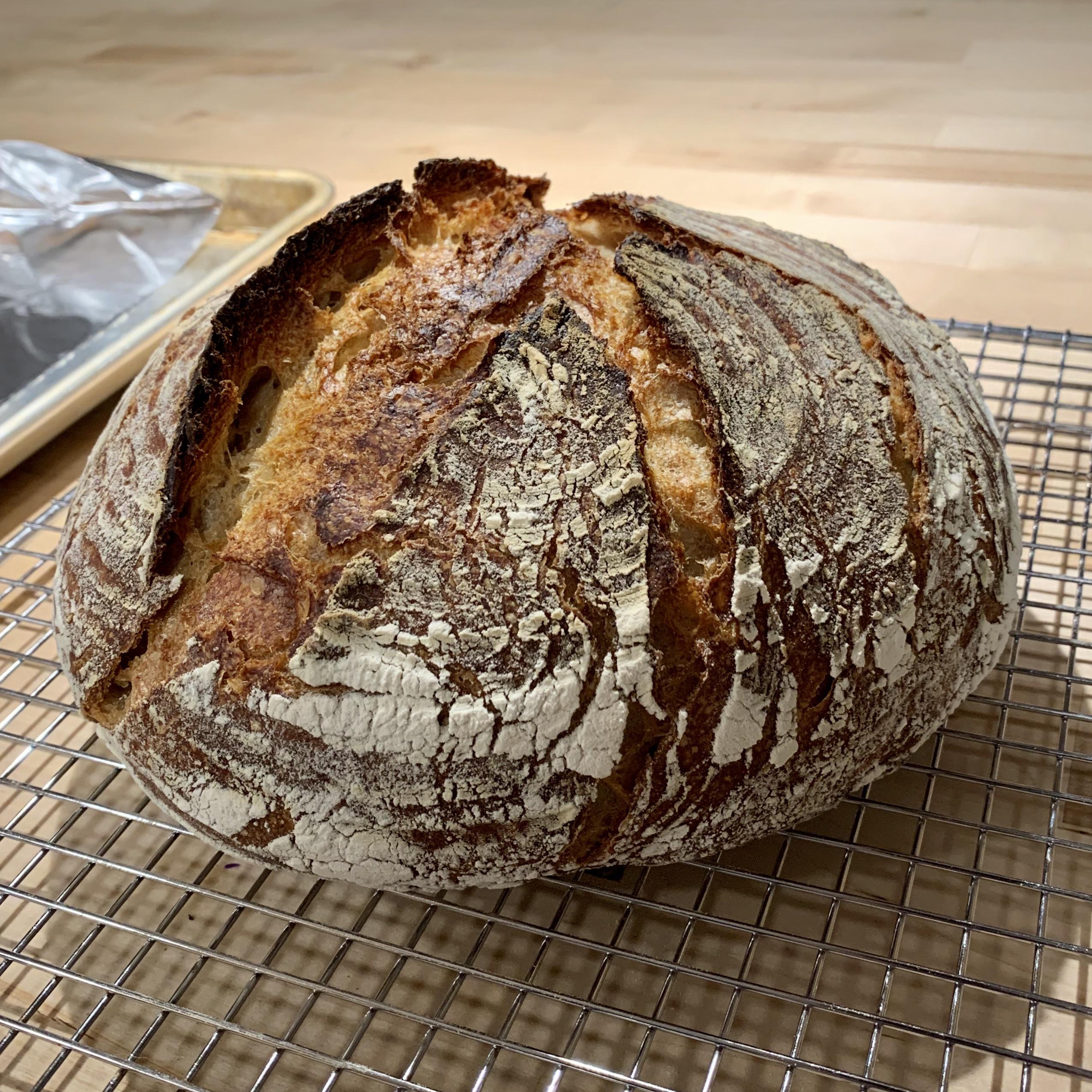 First loaf! Sea Wolf method and a little Joshua Weissman in there 🤓 r