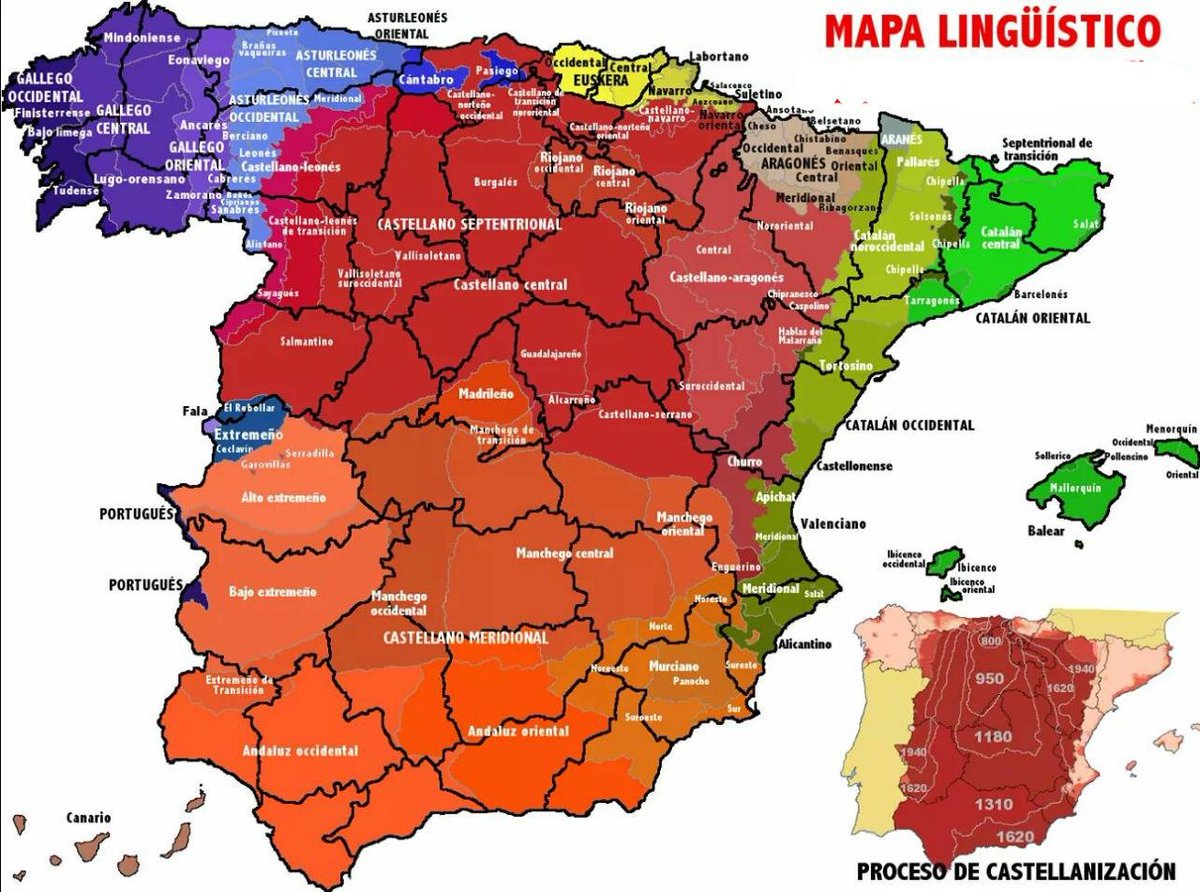 Languages spoken in Spain and its dialectal varieties r/MapPorn