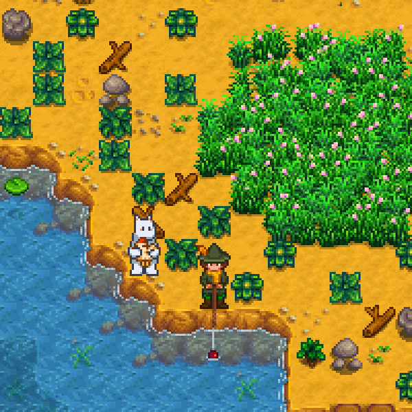 I made Snufkin and Moomin sprites for a Moomin Valley x Stardew Valley