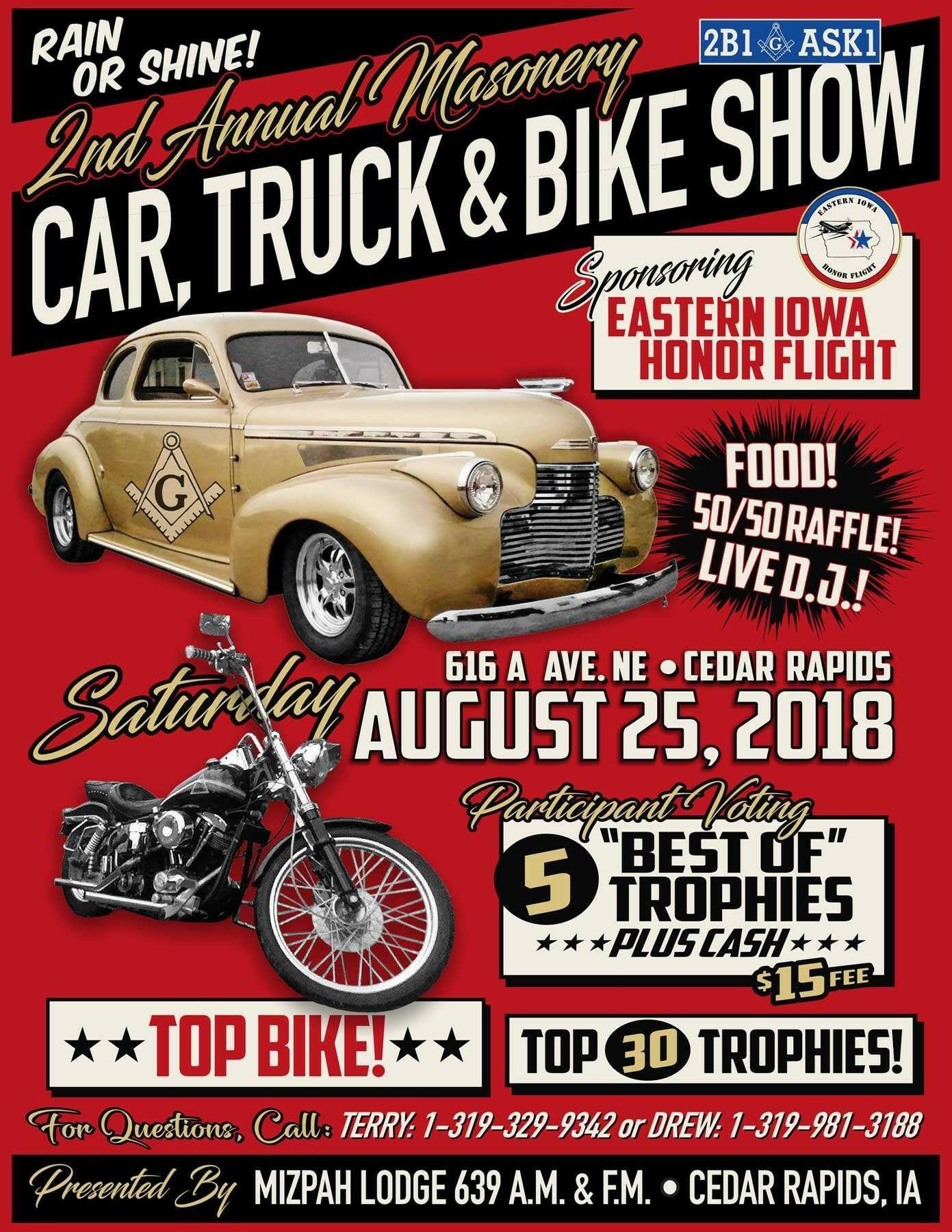 2nd Annual Masonry Car, Truck & Bike Show r/cedarrapids