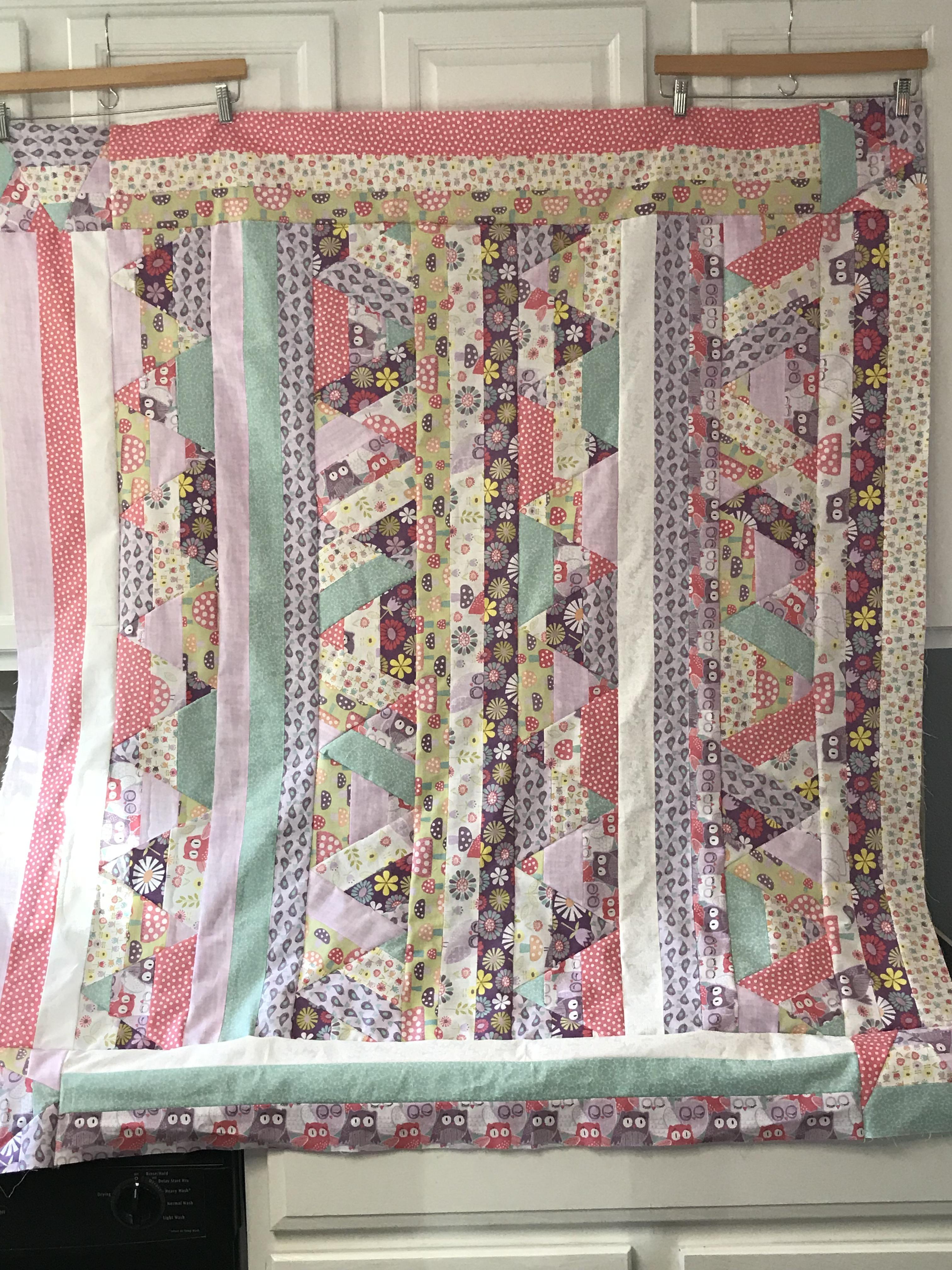 Baby Girl Quilt from Jelly Rolls r/quilts
