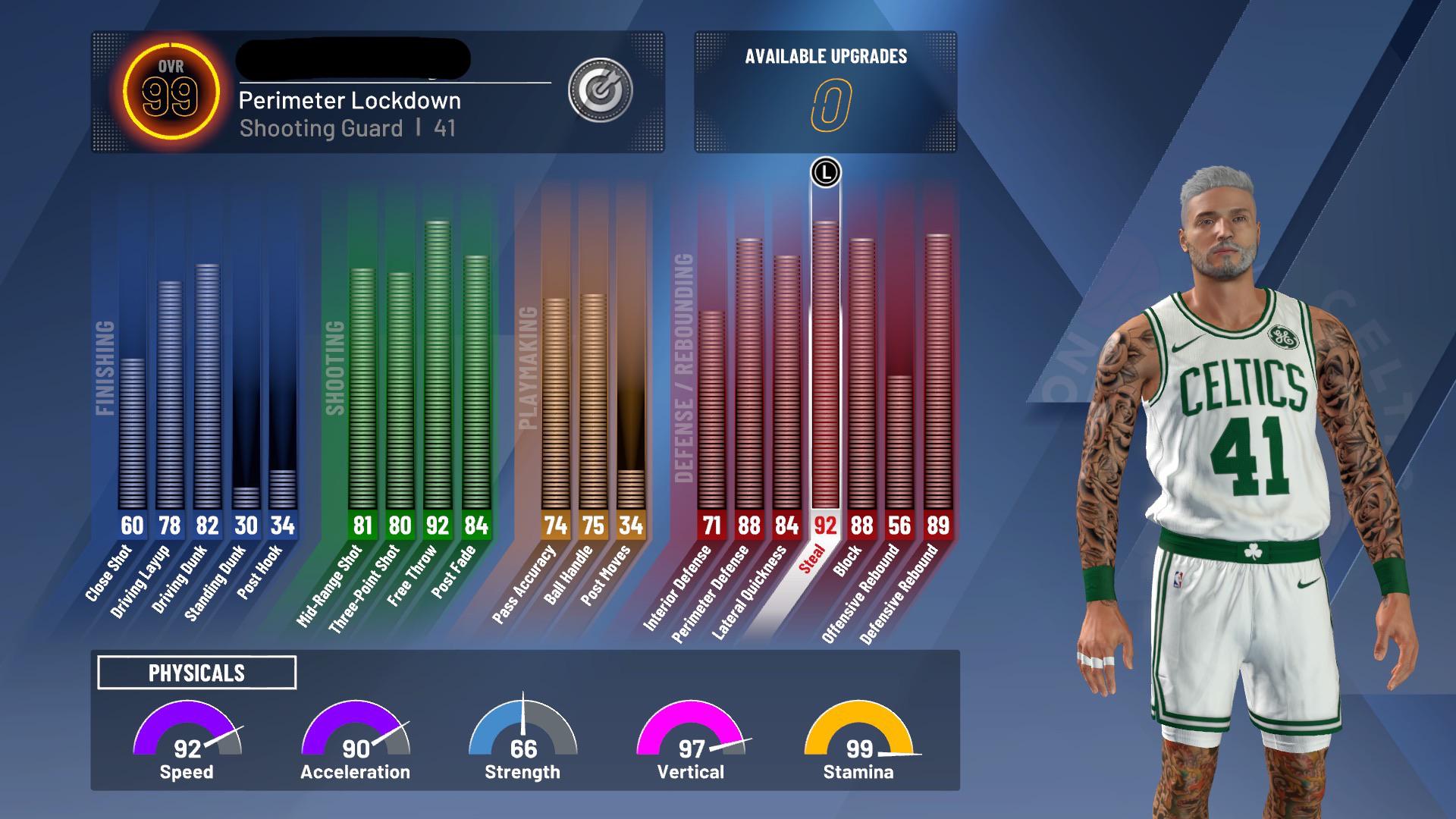 This is the first time I’ve gotten to a 99 overall in my many years of